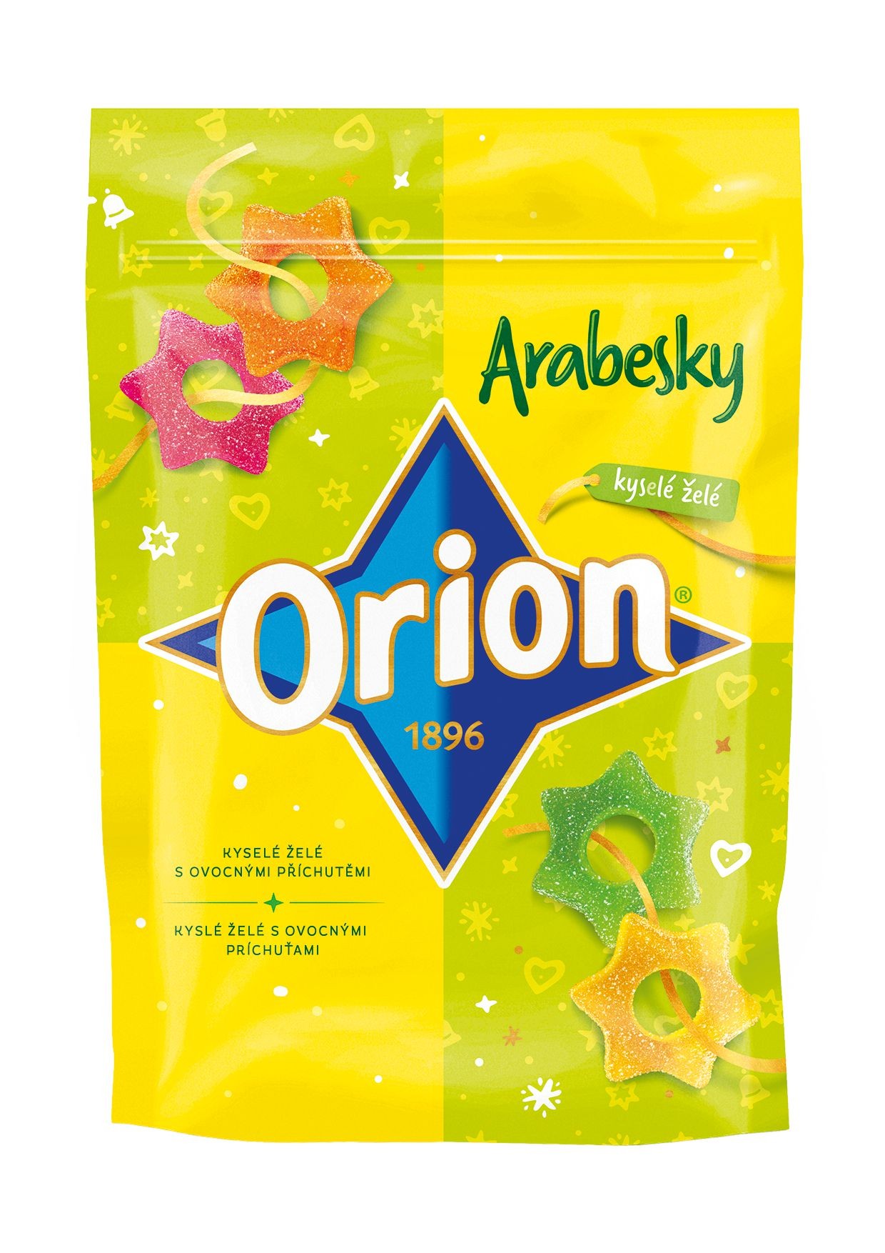 Trvanlivé potraviny - Orion Arabesky kyselé želé v sáčku 130g
