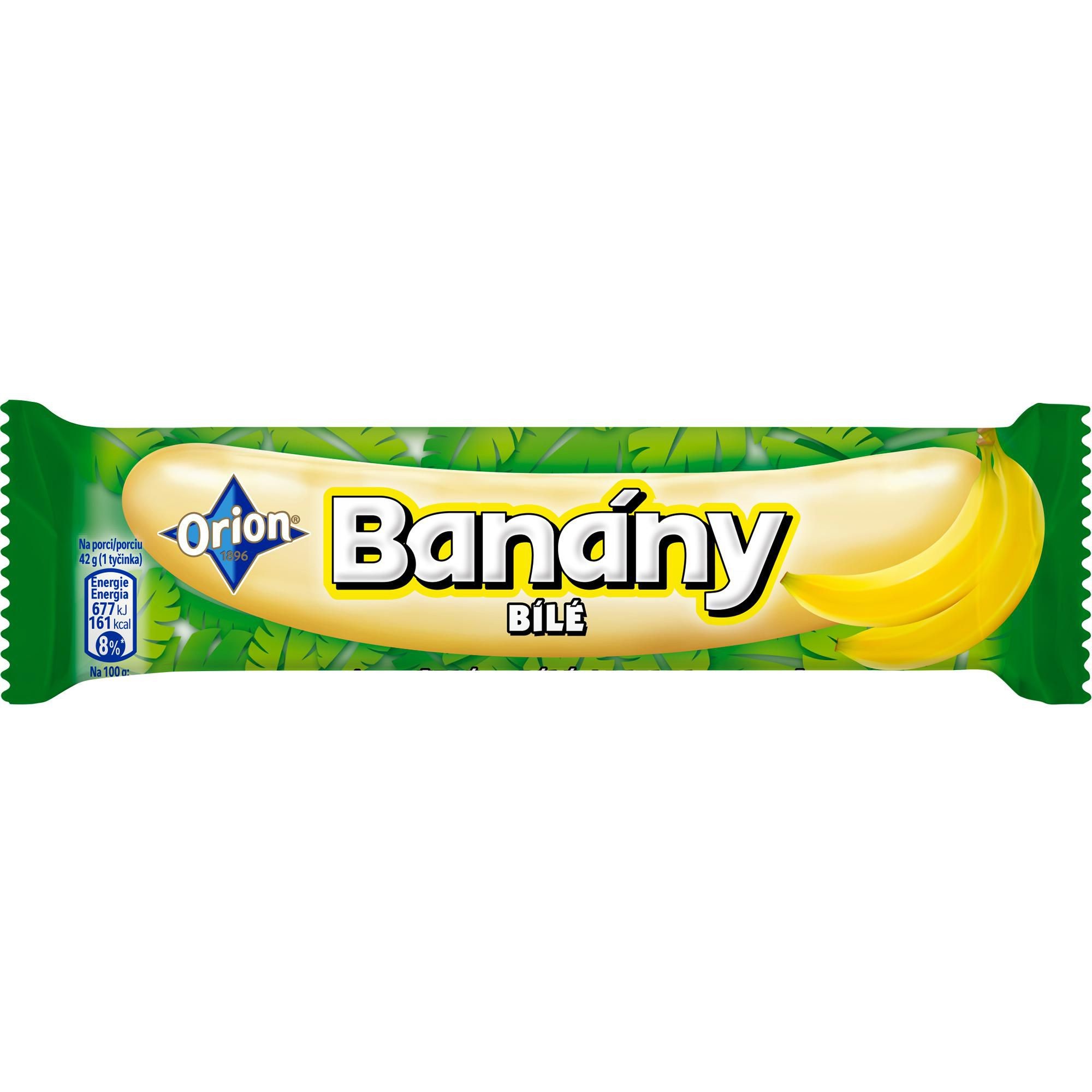 Trvanlivé potraviny - Orion Banány želé v bílé polevě 42g