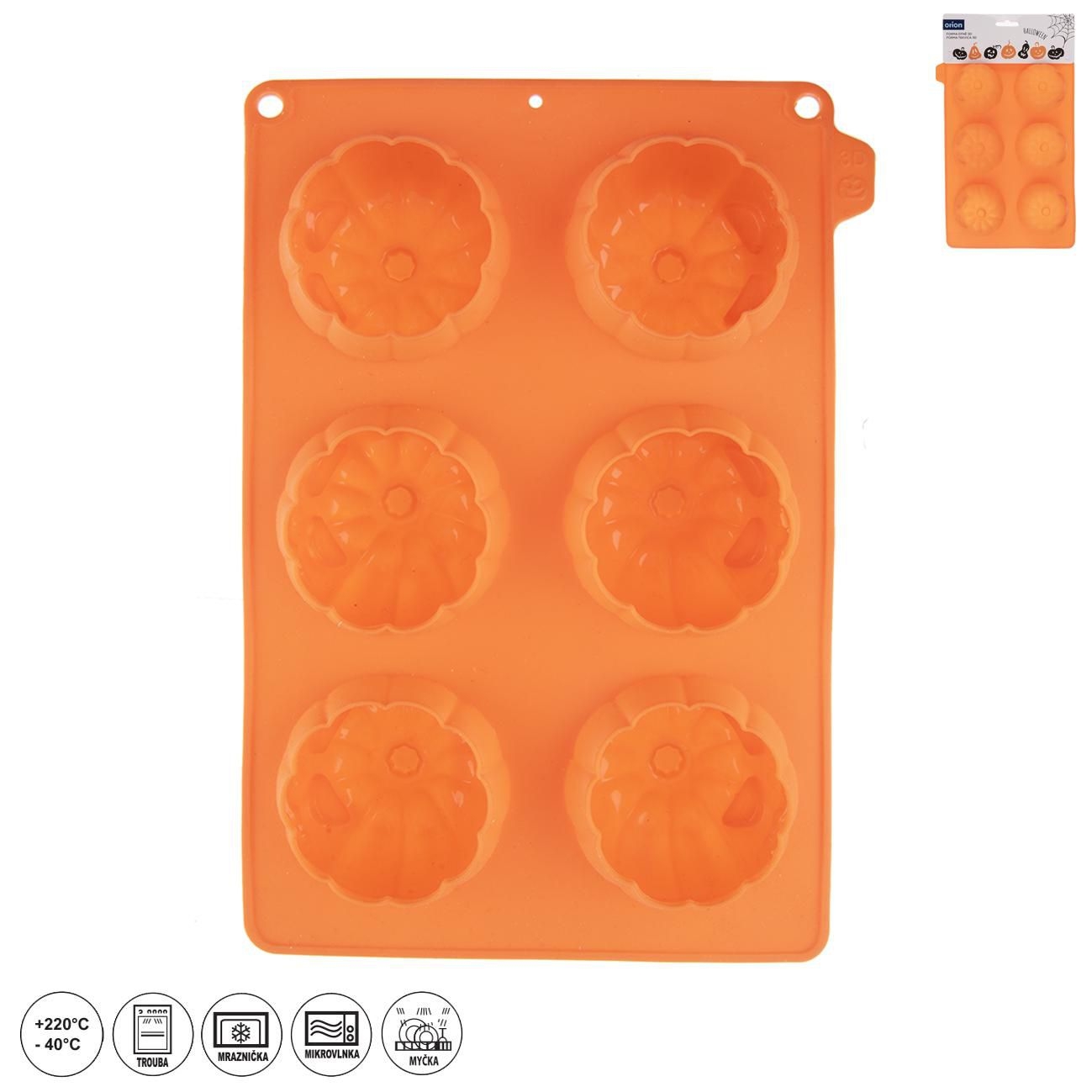 Domácnost a Zahrada - Orion Forma silikon Halloween dýně 3D mix 6 oranžová
