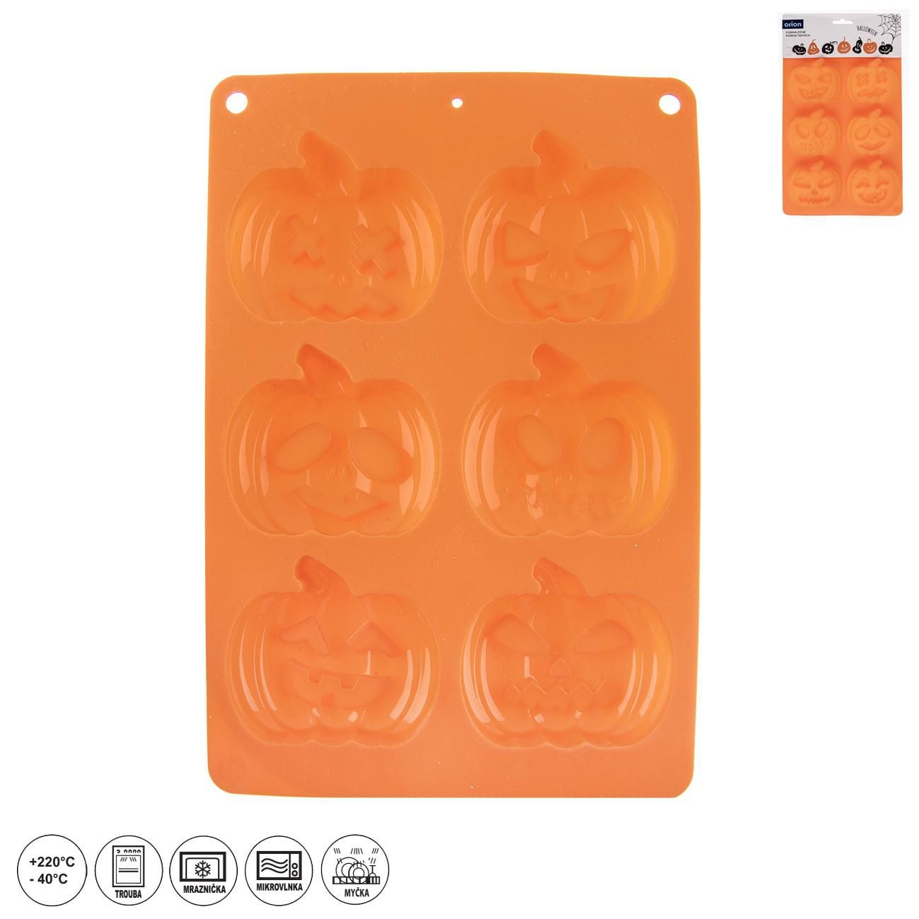 Domácnost a Zahrada - Orion Forma silikon Halloween dýně mix 6 oranžová