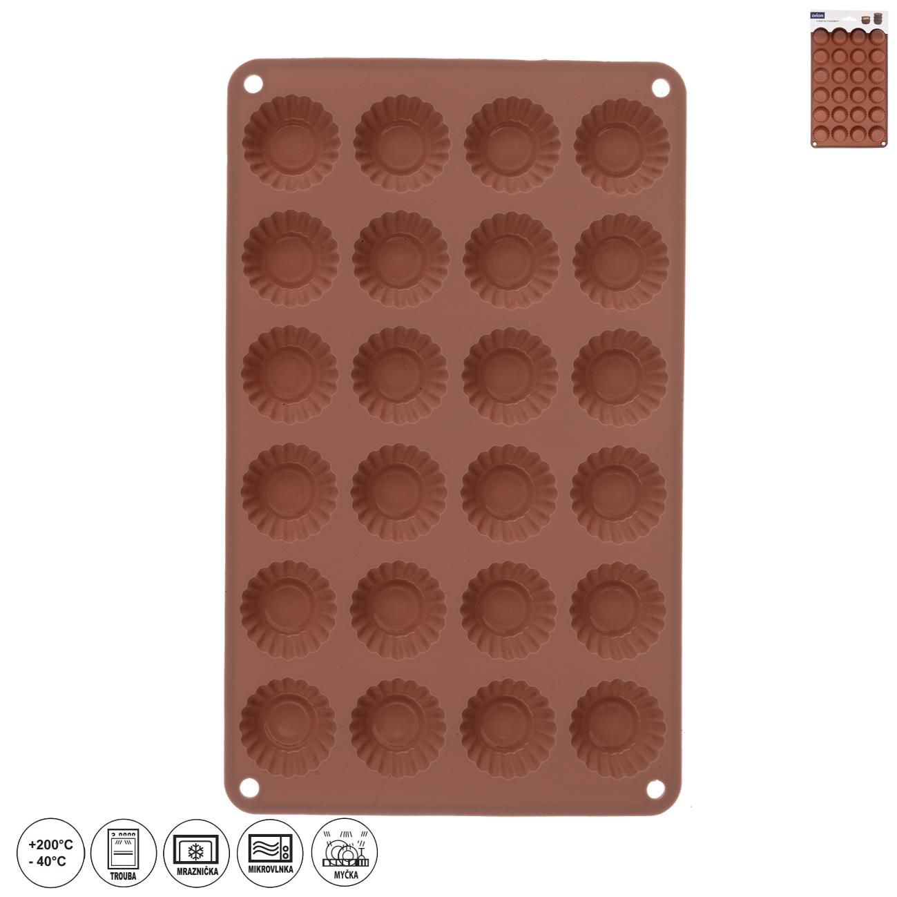 Domácnost a Zahrada - Orion Forma silikon košíčky mini 24 hnědá