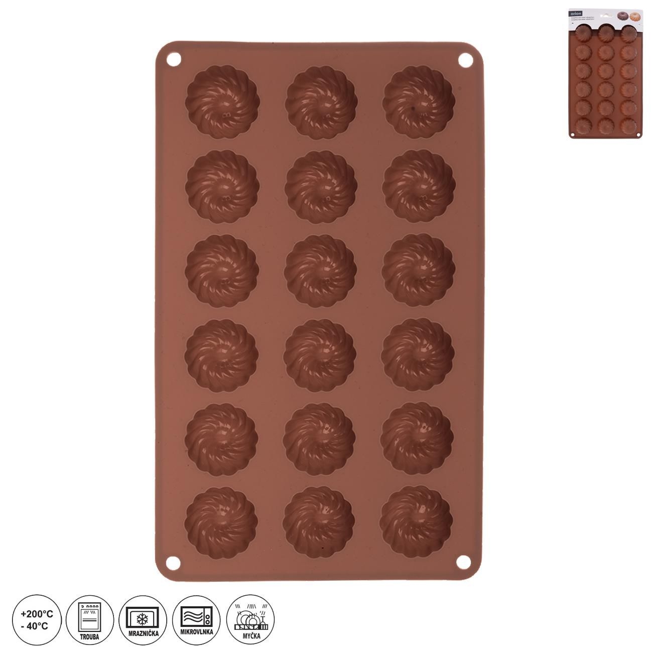 Domácnost a Zahrada - Orion Forma silikon mini věnečky 18 hnědá
