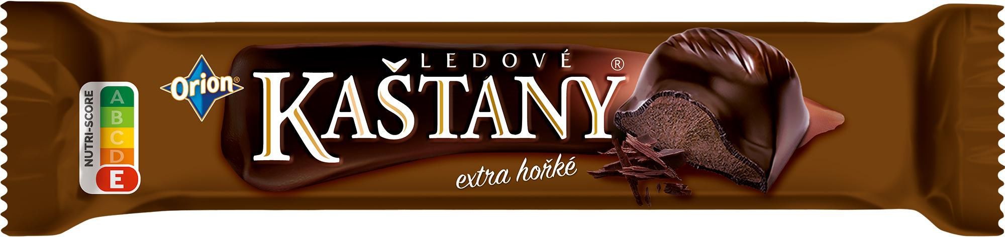 Orion Ledové kaštany tyčinka v extra hořké čokoládě s kakaovooříškovou náplní 45 g-0