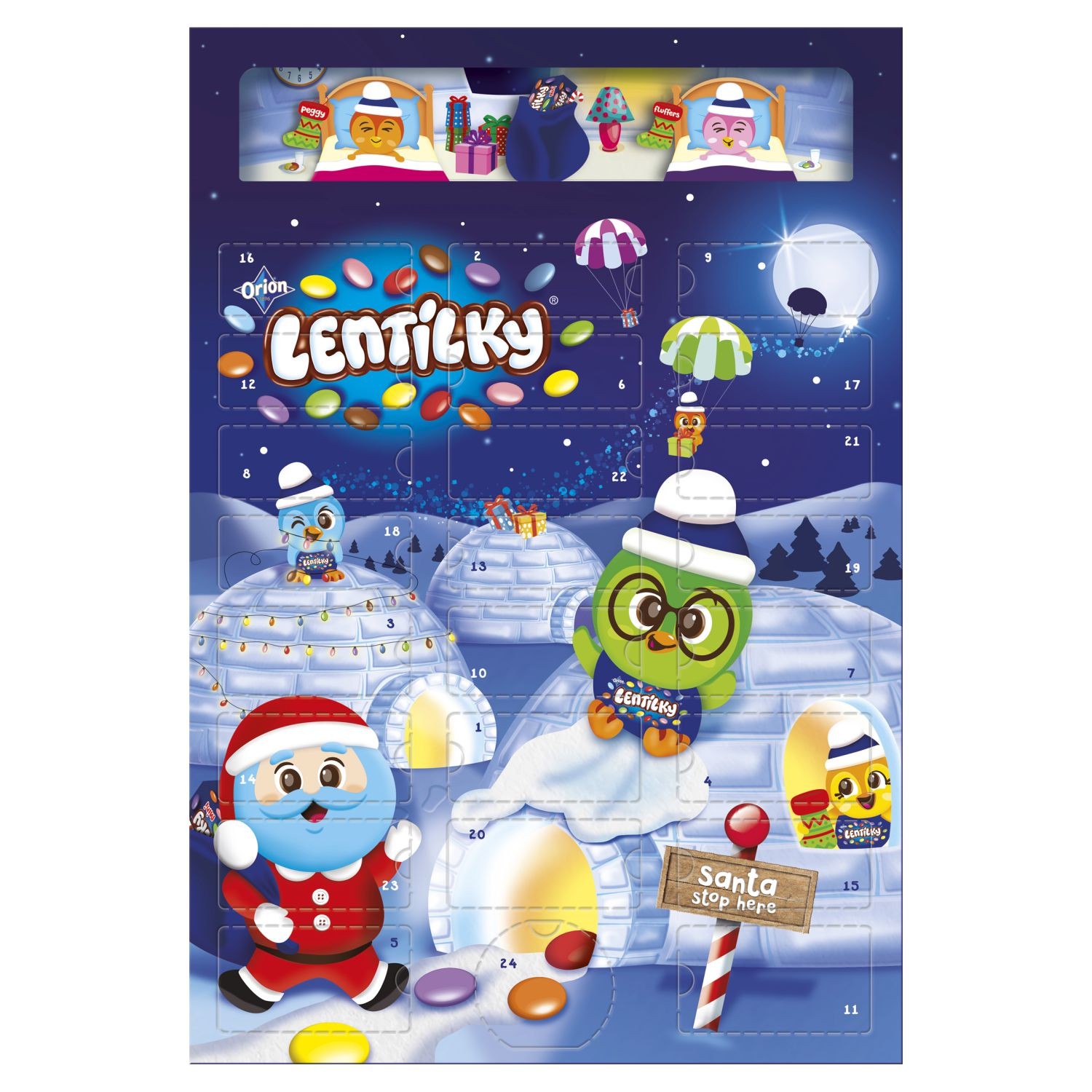 Trvanlivé potraviny - Orion Lentilky Adventní kalendář 193,9g