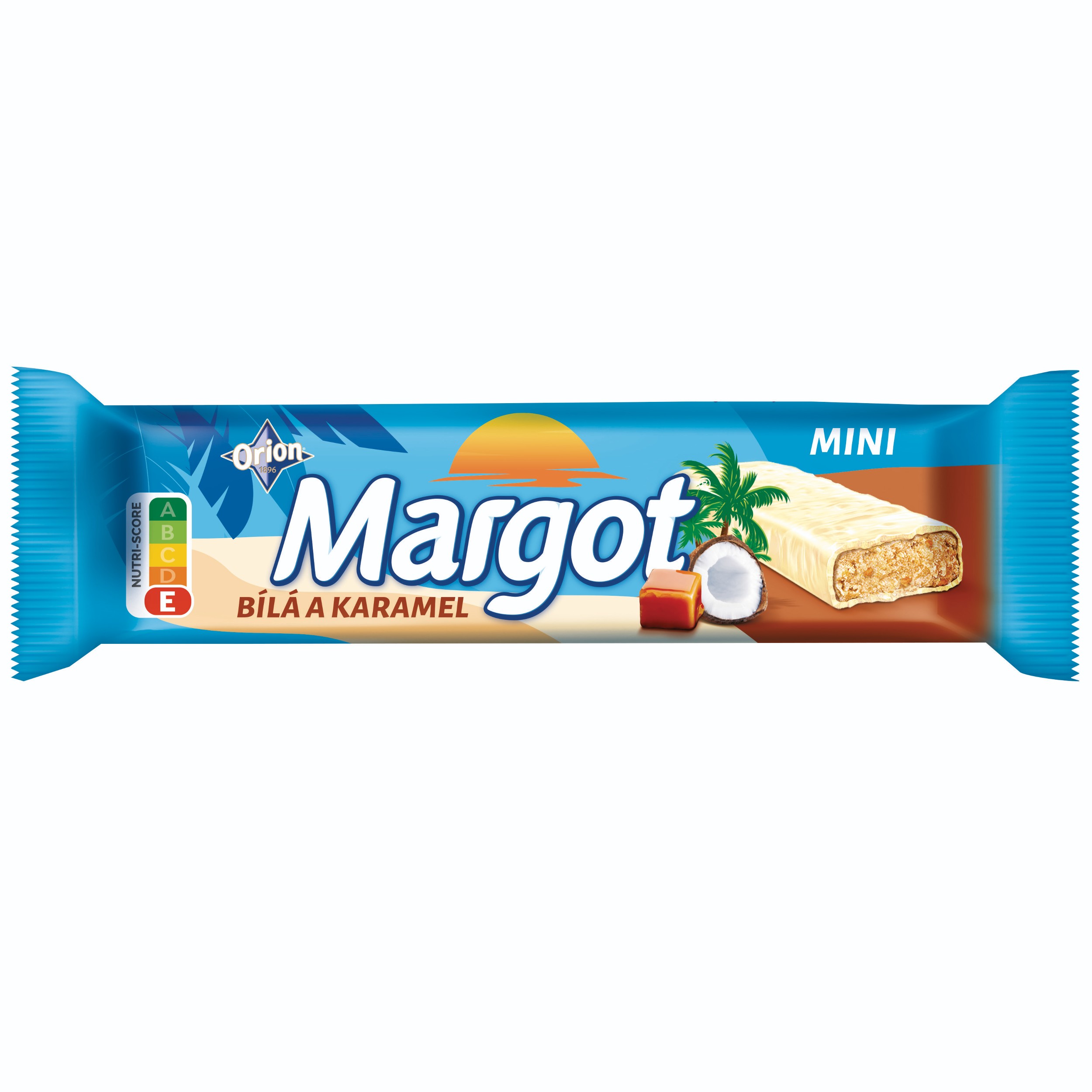 Trvanlivé potraviny - Orion Margot mini sójová tyčinka bílá a karamel 40g