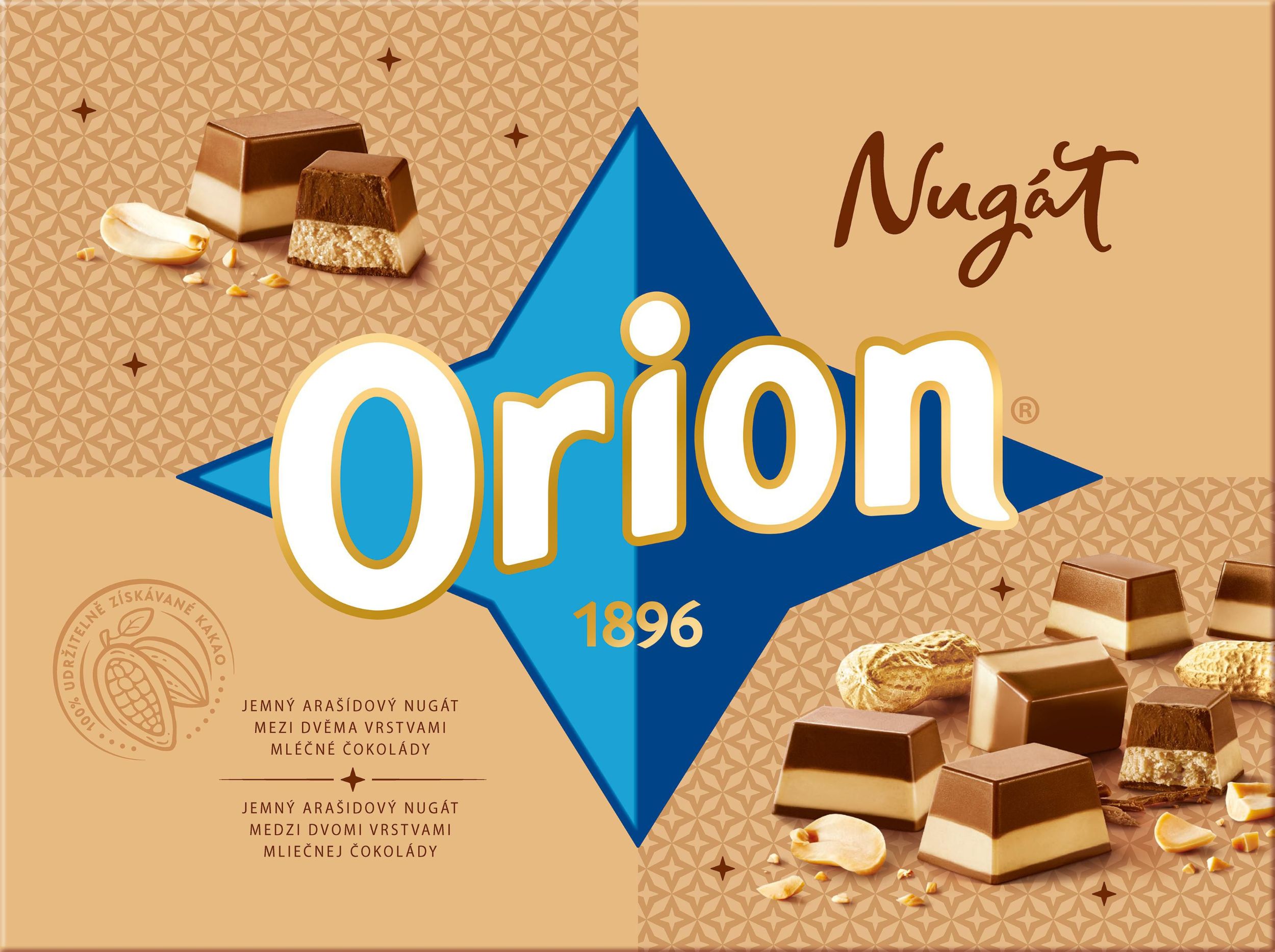 Trvanlivé potraviny - Orion Nugát pralinky z arašídového nugátu 166g