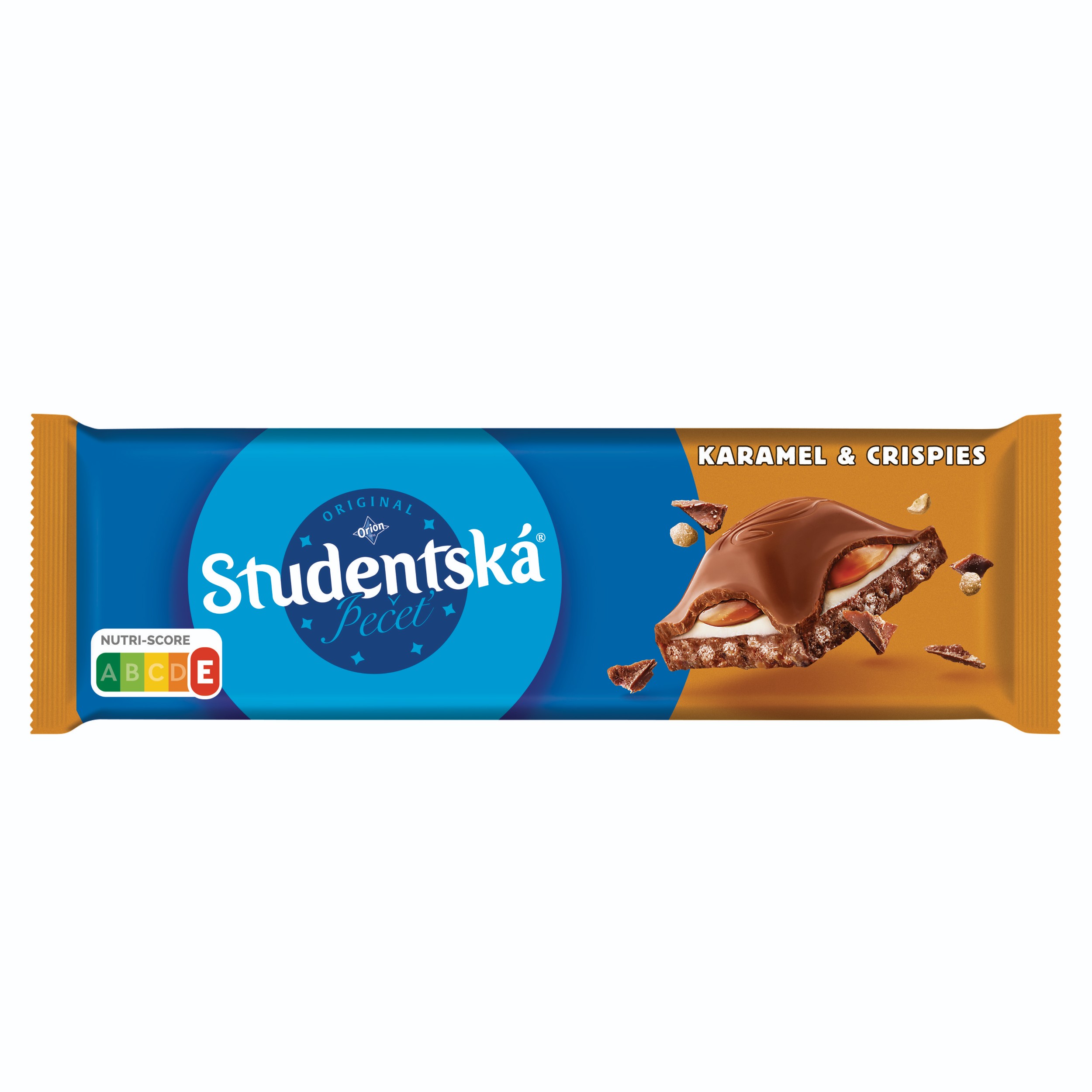 Trvanlivé potraviny - Orion Studentská pečeť Caramel & Cookies, čokoláda s kousky sušenek a náplní 235g
