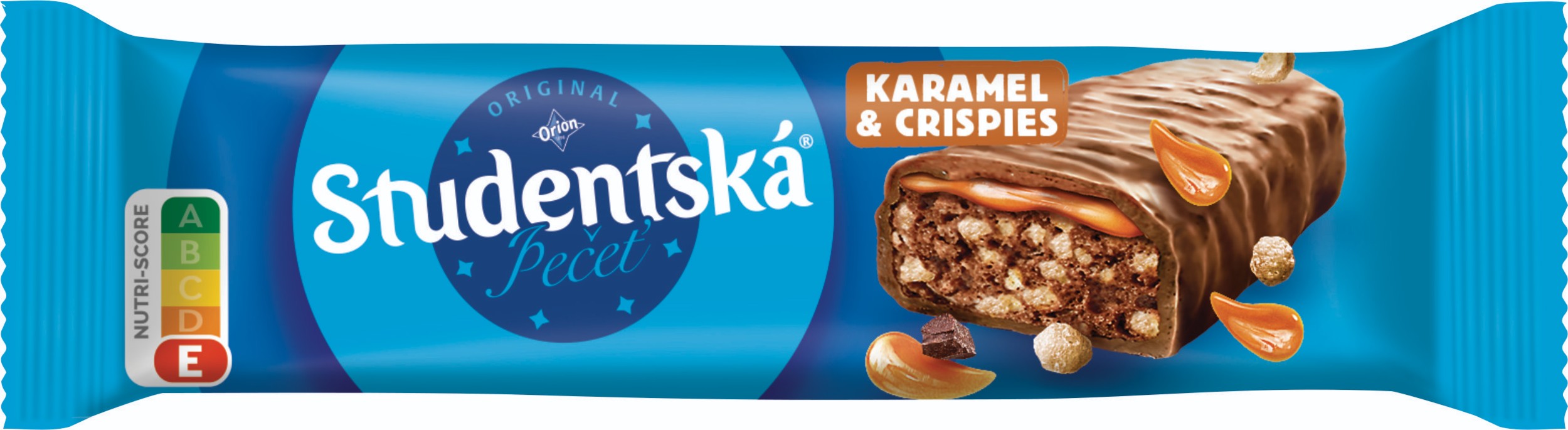 Trvanlivé potraviny - Orion Studentská pečeť Karamel&Crispies tyčinka 38g
