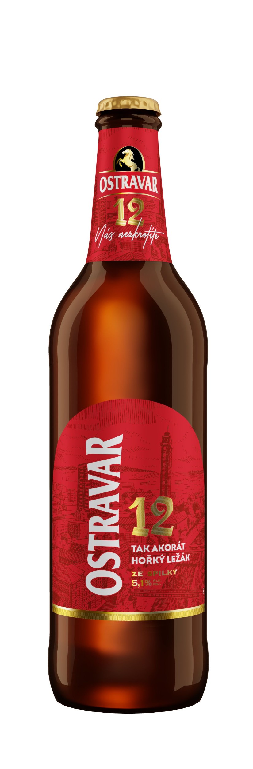 Nápoje - Ostravar 12 světlý ležák 0,5l