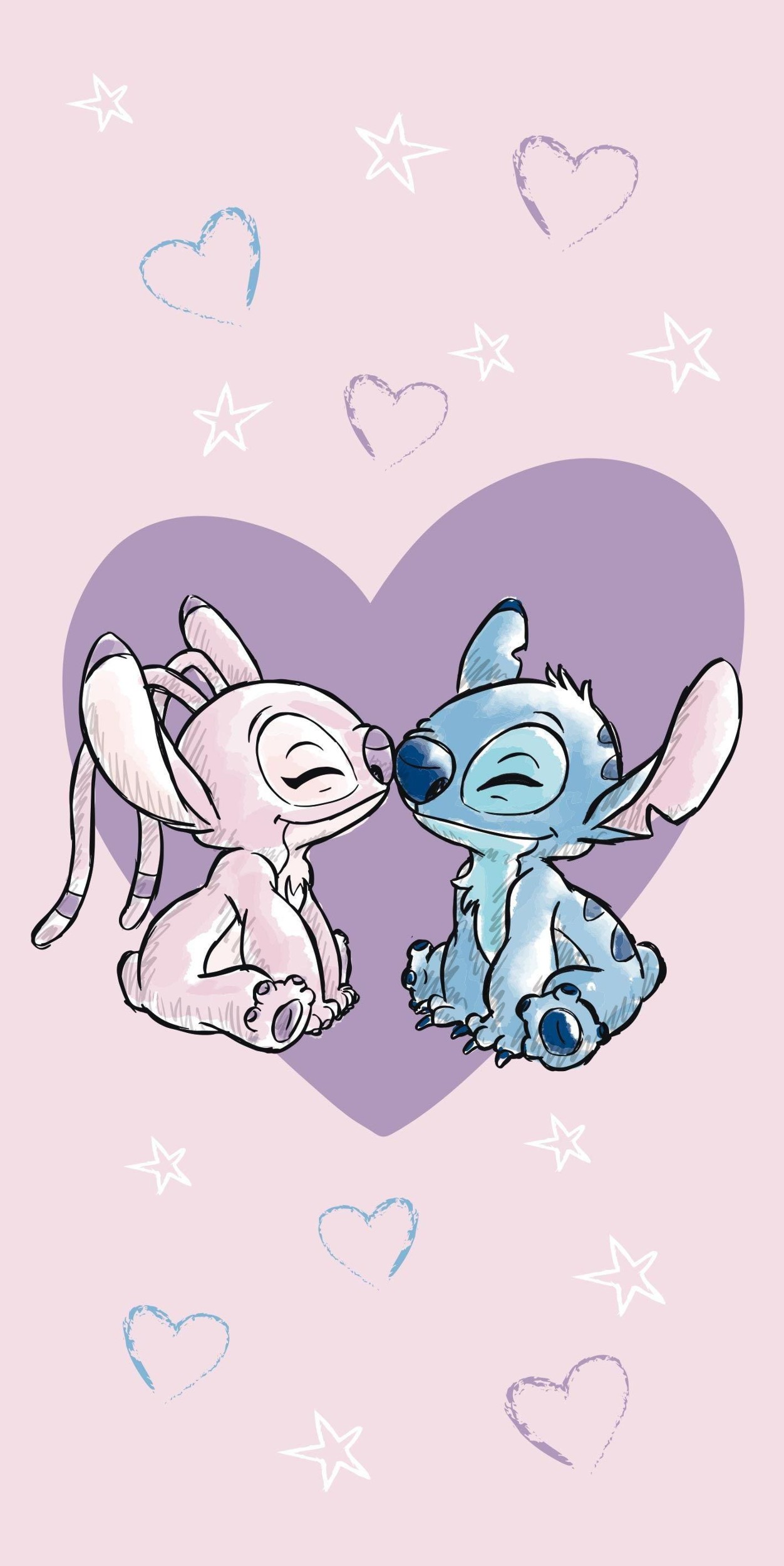 Domácnost a Zahrada - Osuška dětská Lilo and Stitch Love 70x140cm, JL25