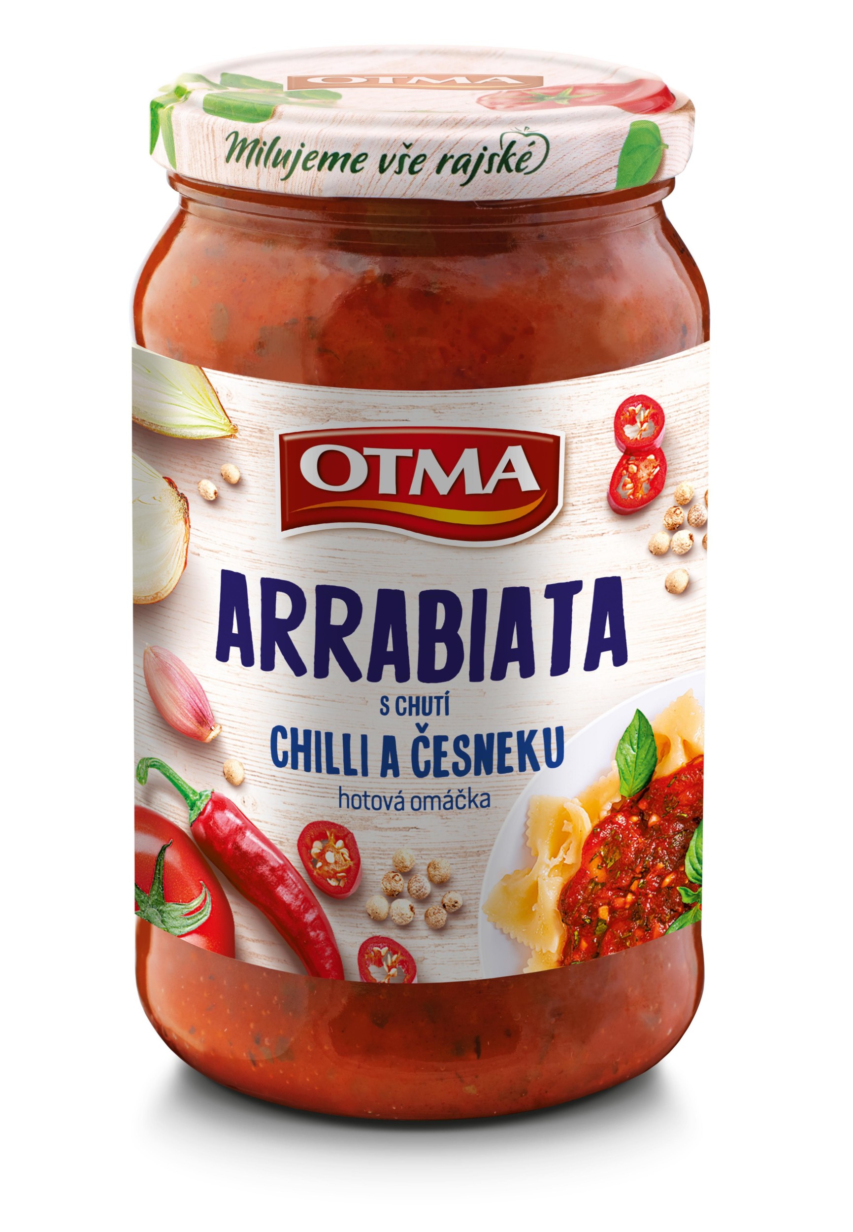 Trvanlivé potraviny - Otma Arrabiatta omáčka s chutí chilli a česneku 350 g
