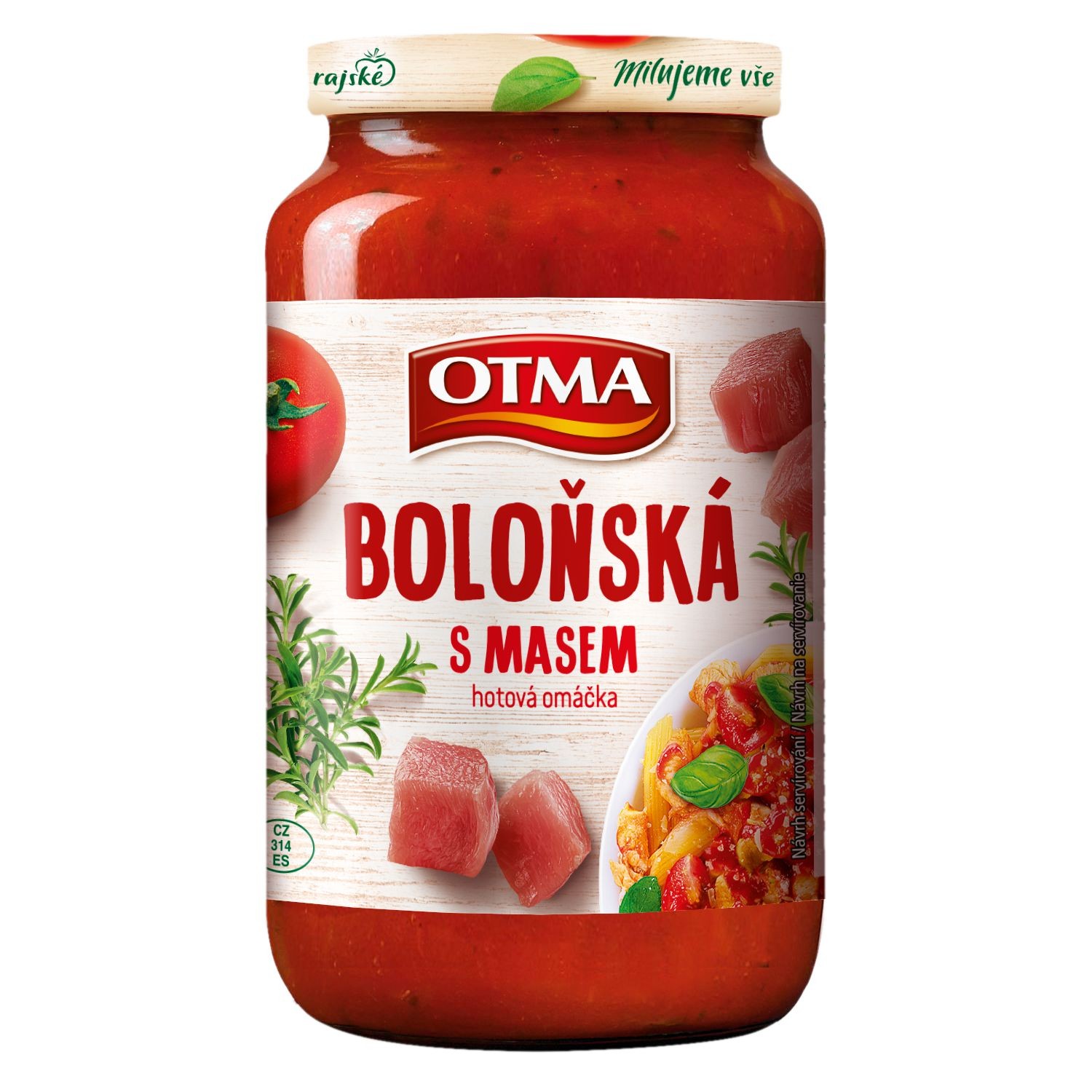 Trvanlivé potraviny - Otma Boloňská s masem hotová omáčka 350 g