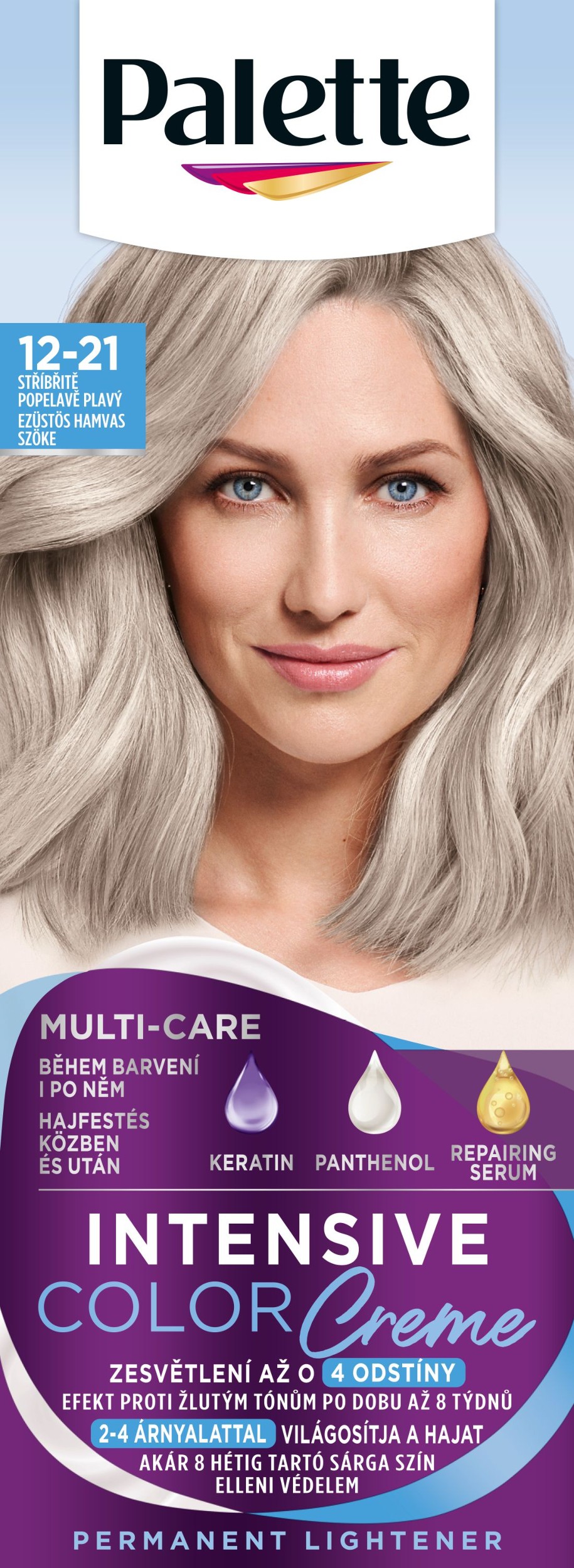 Drogerie a kosmetika - Palette Intensive Color Creme 12-21 Stříbrná popelavá blond
