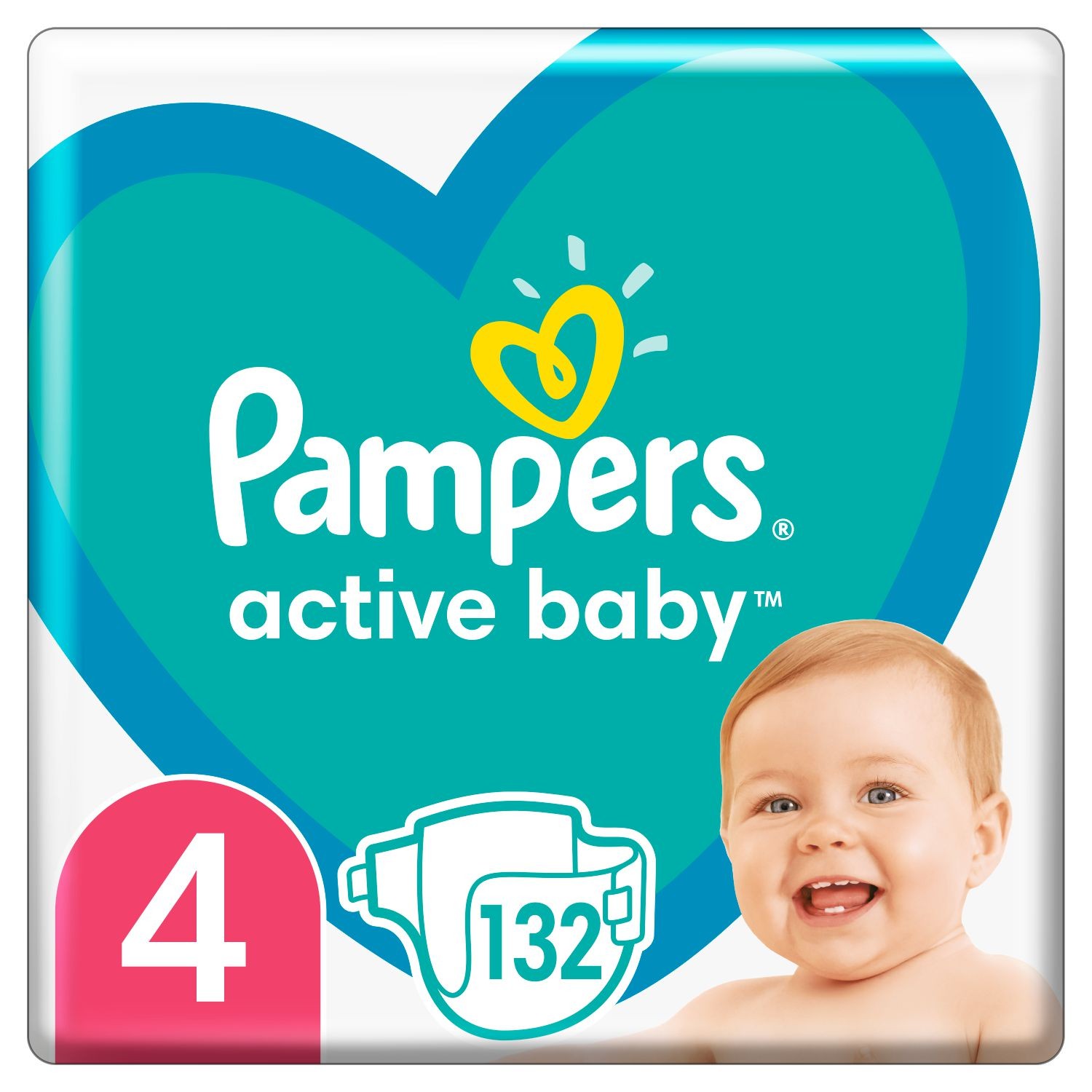 Svět dětí - Pampers Active Baby-Dry velikost 4 (Maxi) 132ks