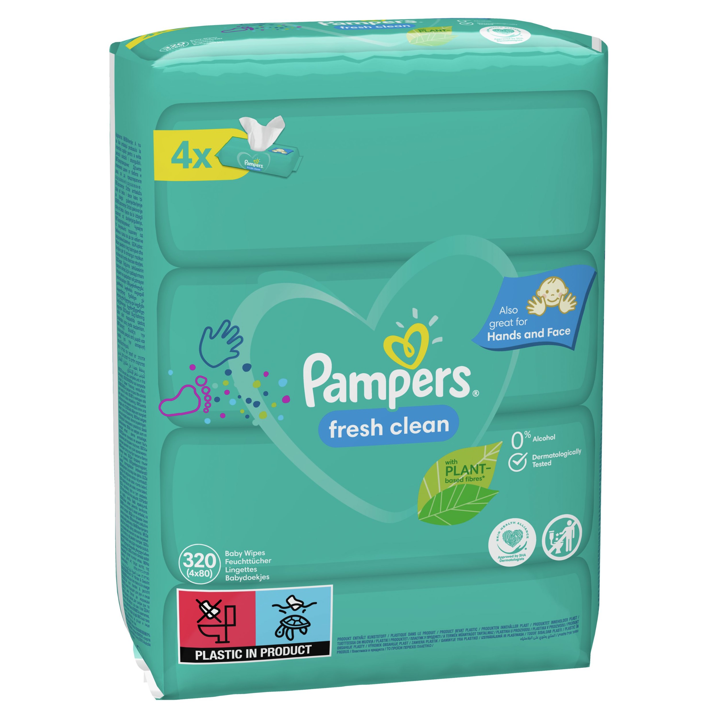 Svět dětí - Pampers Fresh Clean Dětské čisticí ubrousky 4x80ks