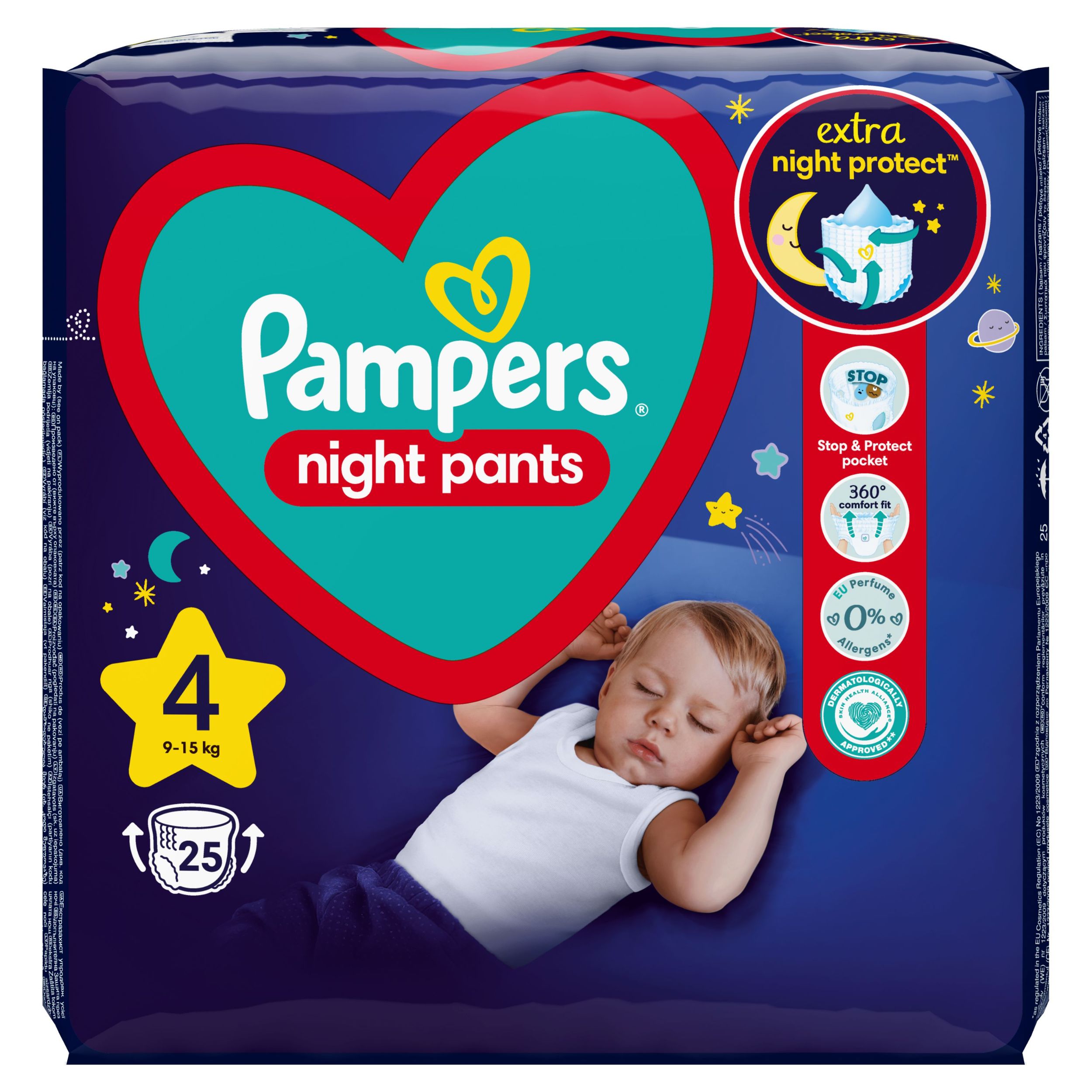 Svět dětí - Pampers Night Pants Plenkové kalhotky vel. 4 (9kg-15kg) 25ks