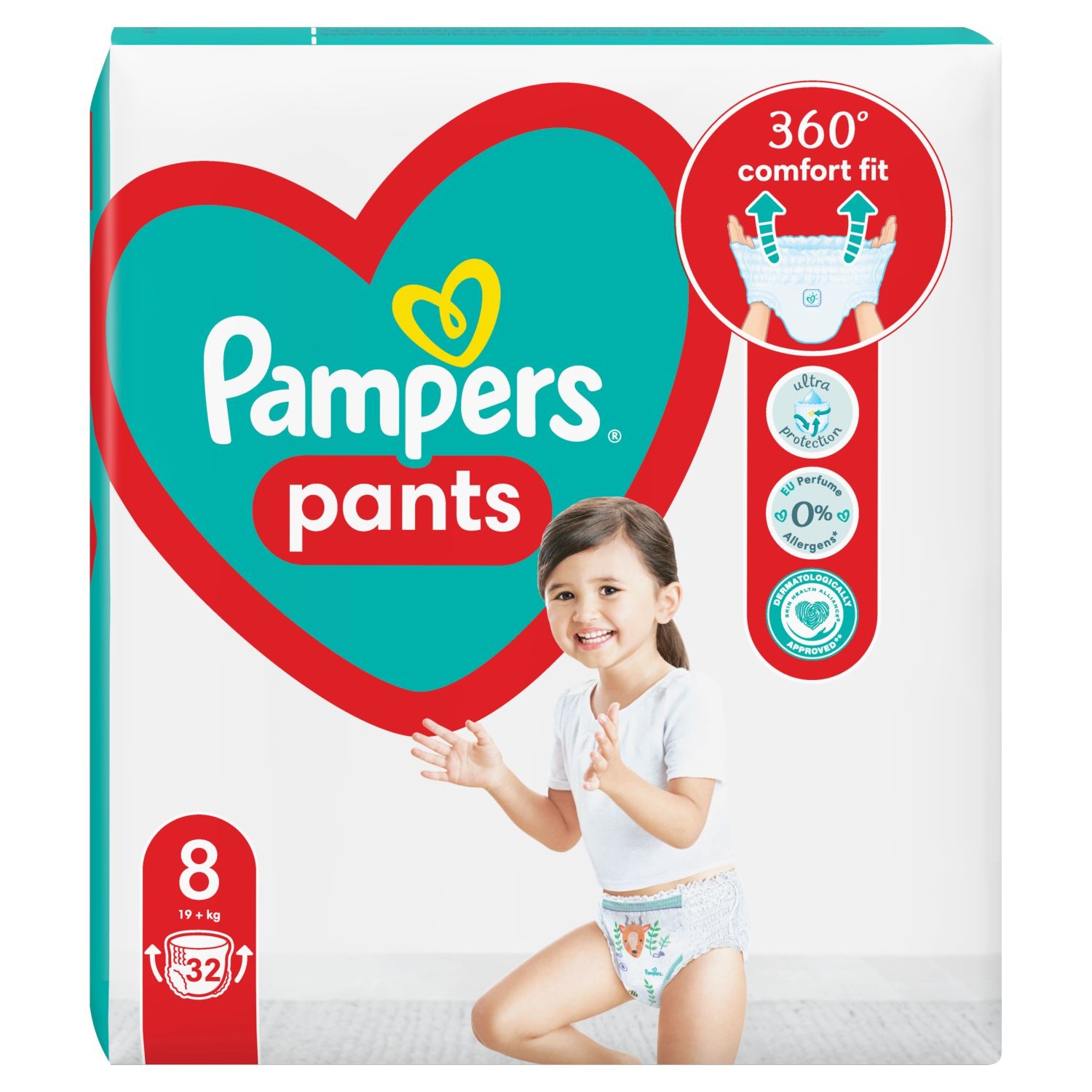 Pampers Pants Plenkové kalhotky vel. 8, 19kg+, 32ks-0