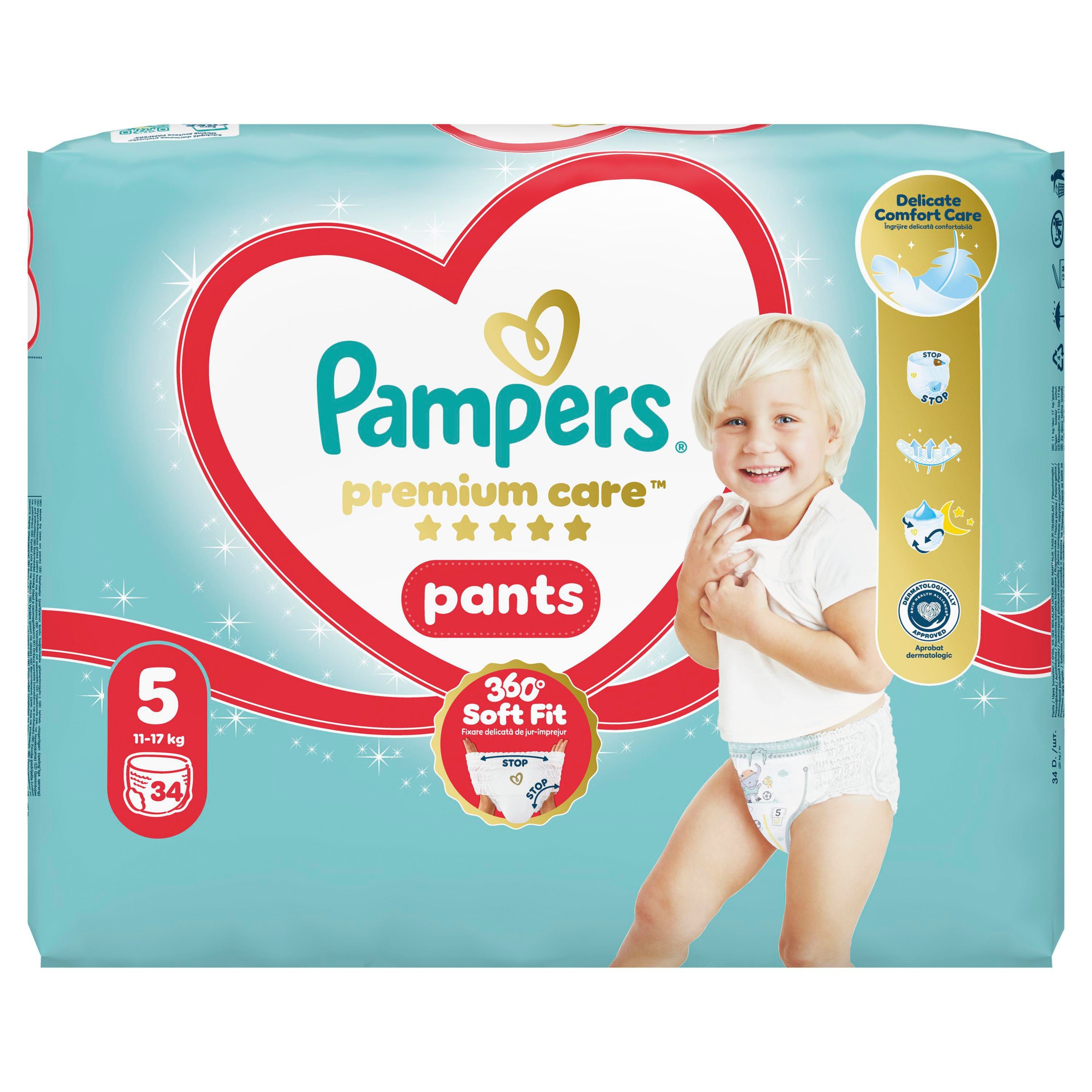Svět dětí - Pampers Pants Premium Care vel. 5, 11-18 kg, 34 ks