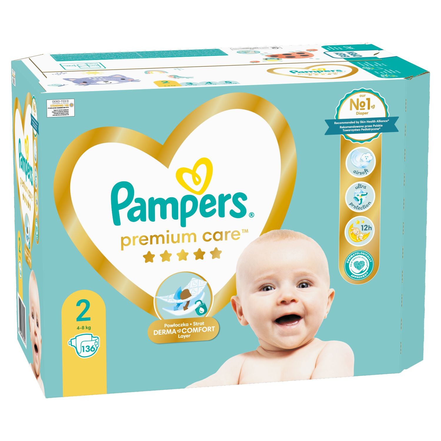 Svět dětí - Pampers Premium Care Plenky vel. 2, 4kg - 8kg, 136ks