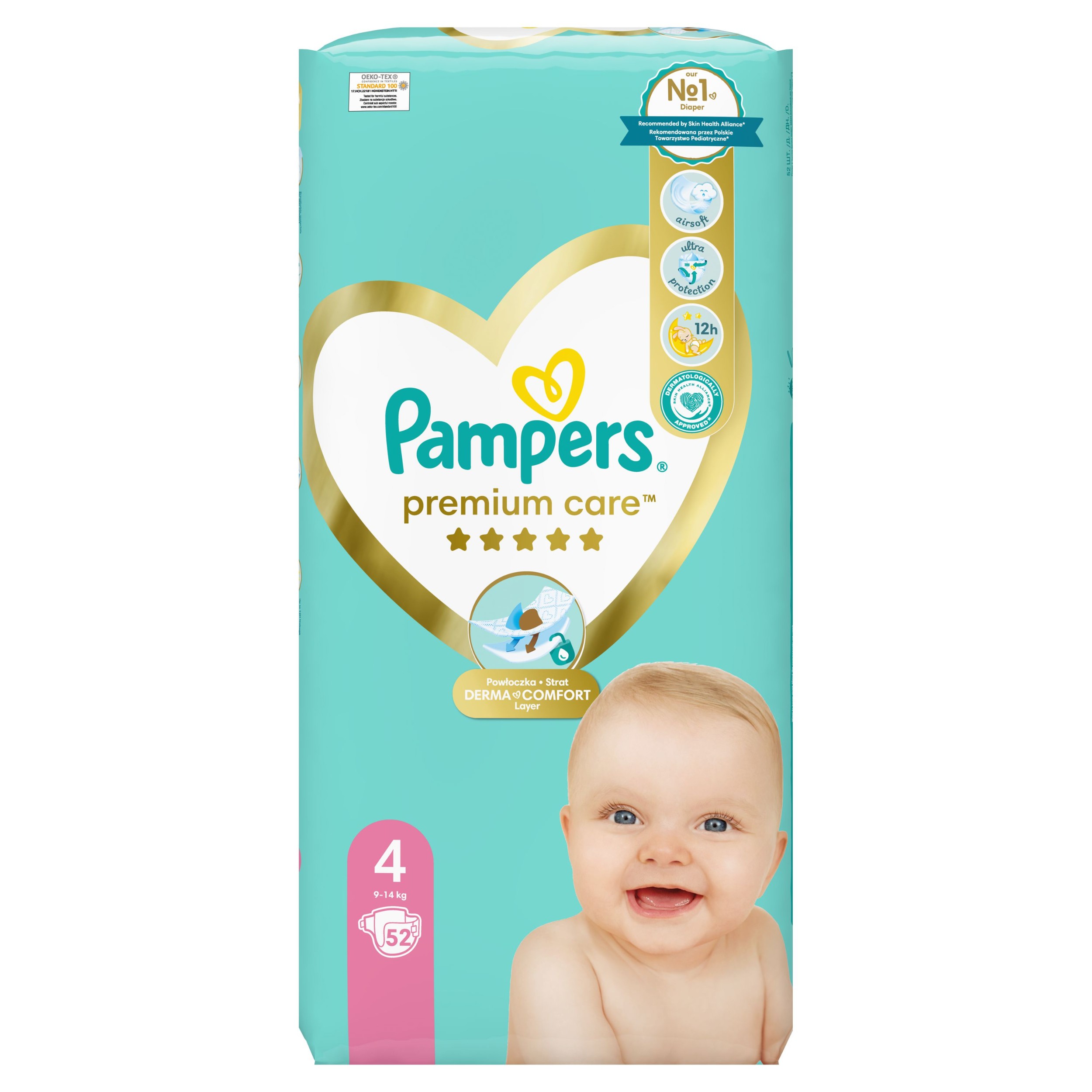 Svět dětí - Pampers Premium care velikost 4 (Maxi) 8 – 14kg 52ks