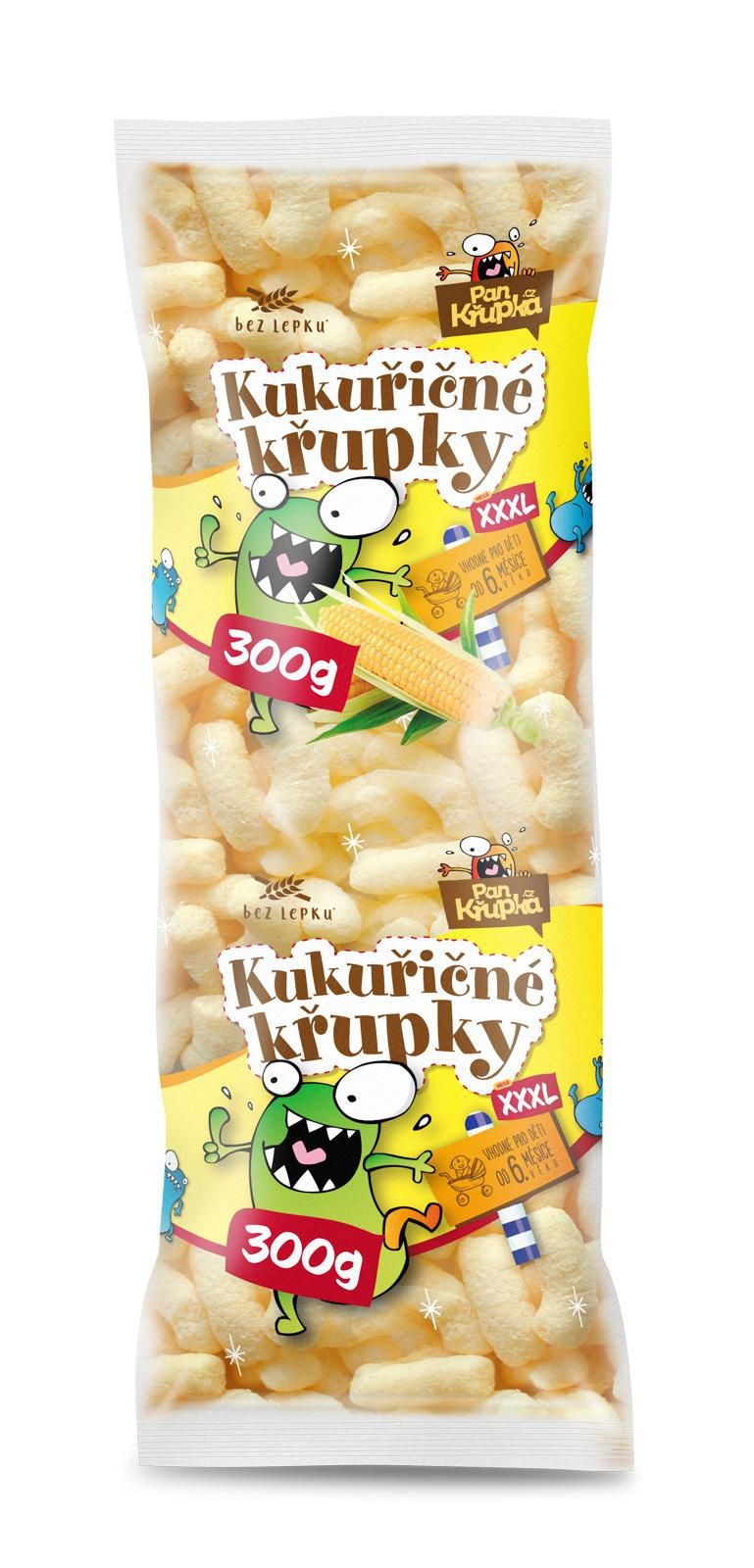 Trvanlivé potraviny - Pan Křupka Křupky kukuřičné bez přidané soli bezlepkové 300g