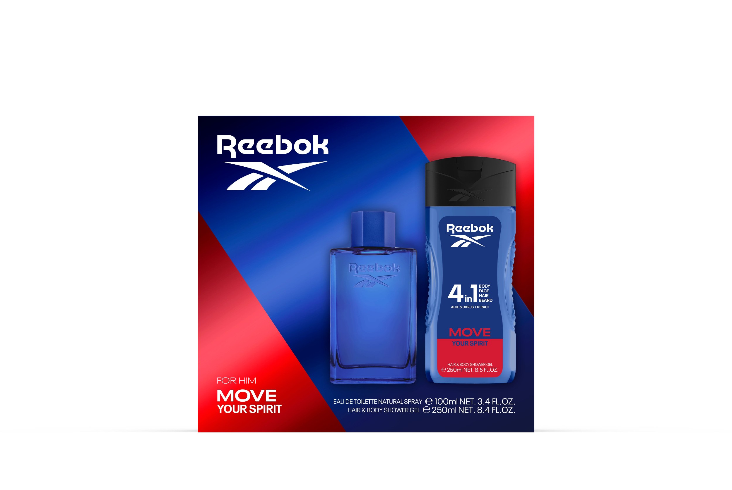 Drogerie a kosmetika - Pánský Reebok Move Set EDT  100ml + 250ml