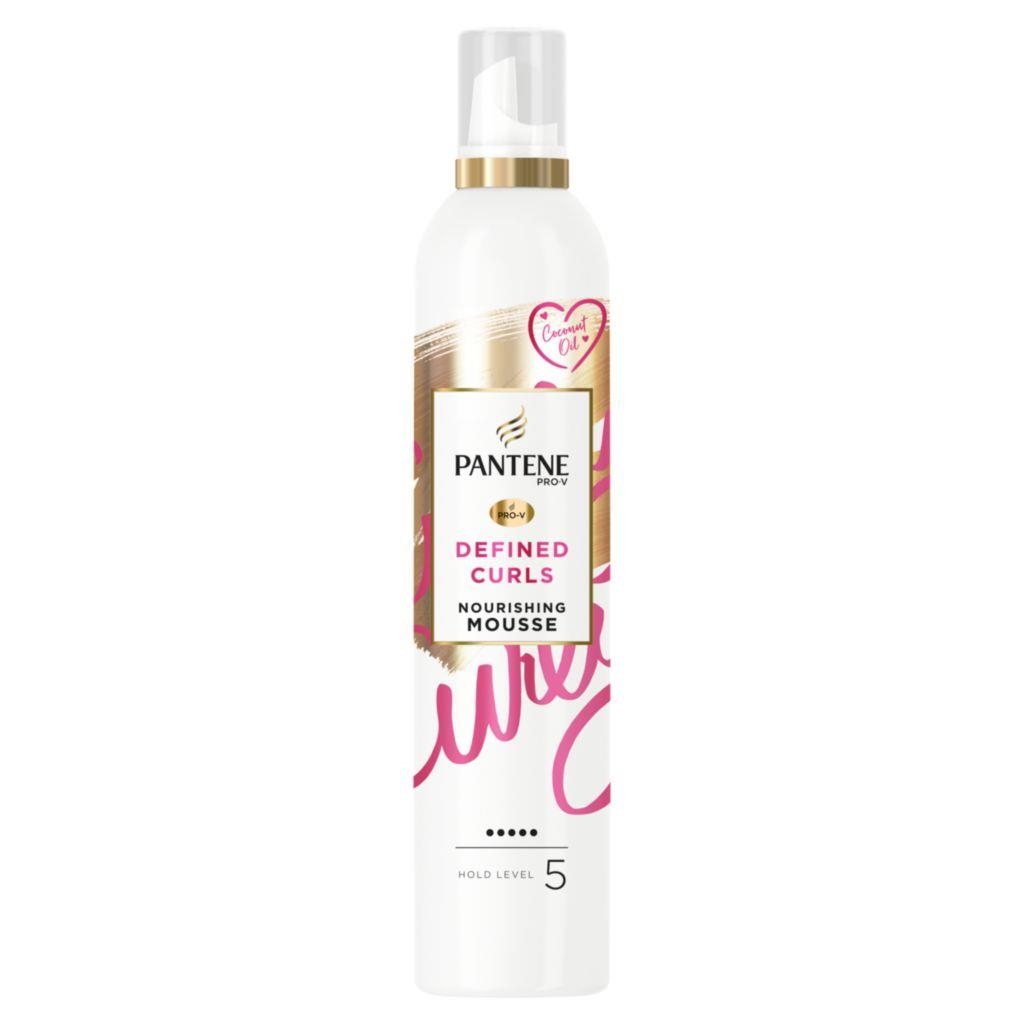 Drogerie a kosmetika - Pantene Pro-V Perfect-Curls vyživující pěna a ochrana proti působení tepla s kokosovým olejem 200 ml