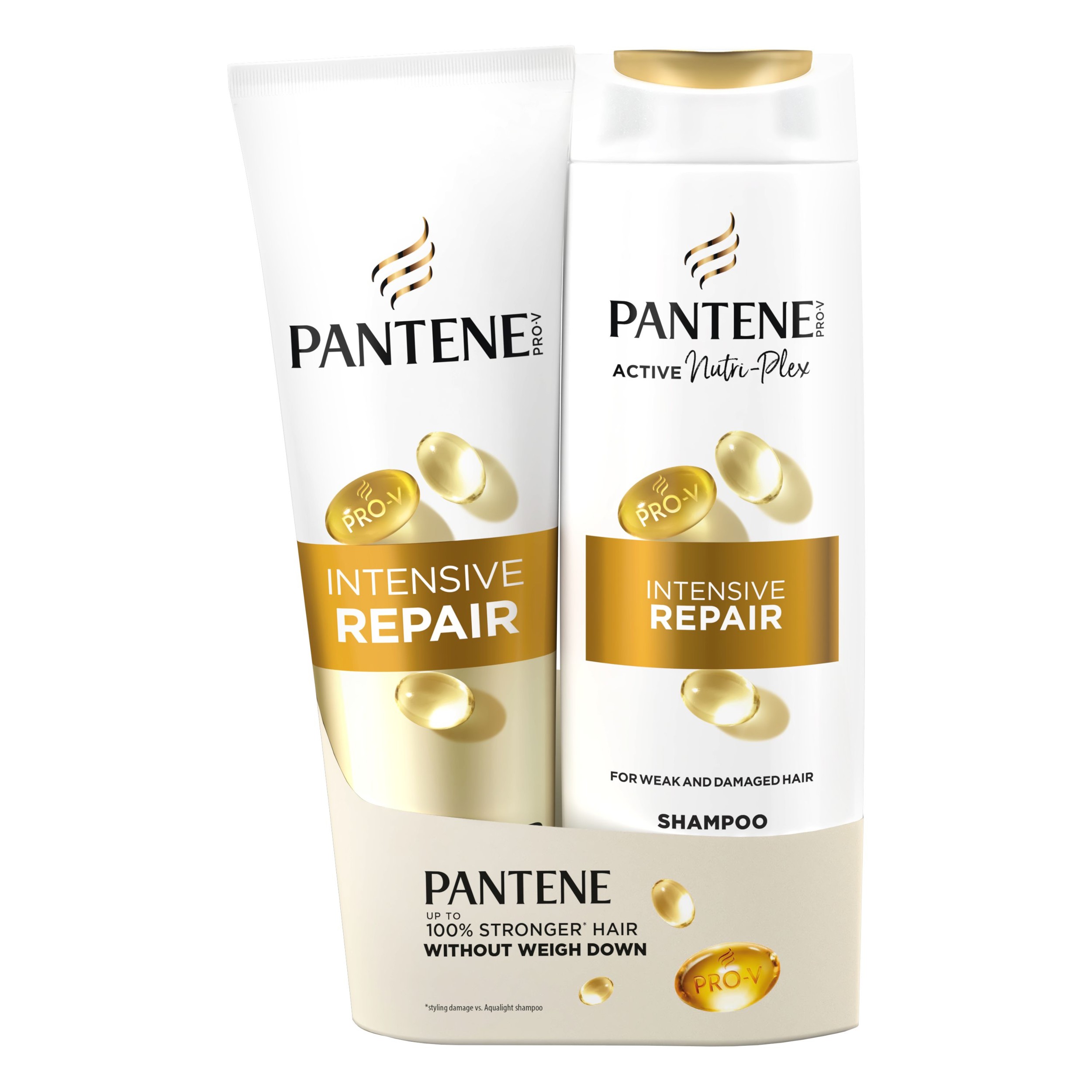 Drogerie a kosmetika - Pantene šampon 400ml + kondicionér 275ml Intensive Repair&Plex