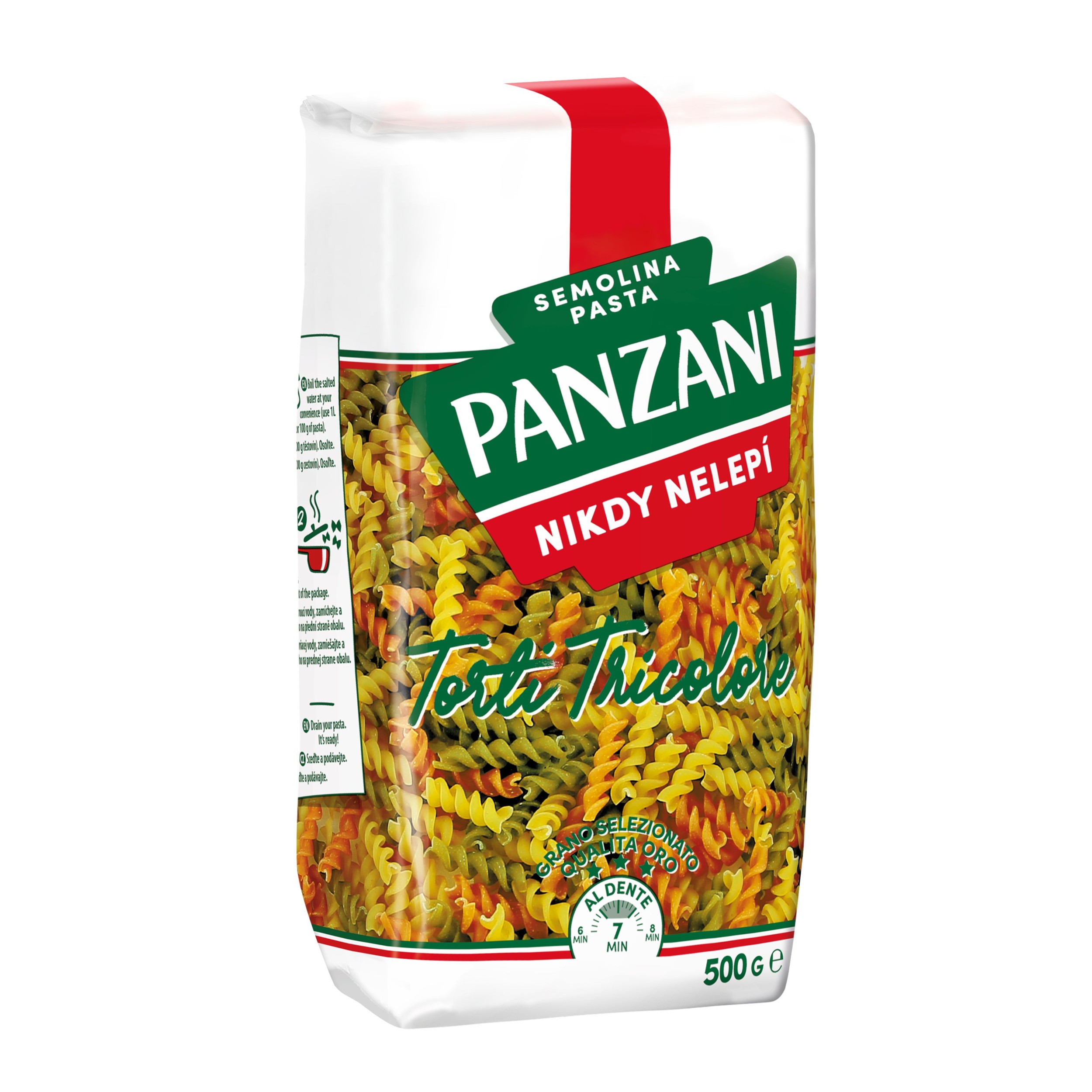 Trvanlivé potraviny - Panzani Torti Tricolore 500 g