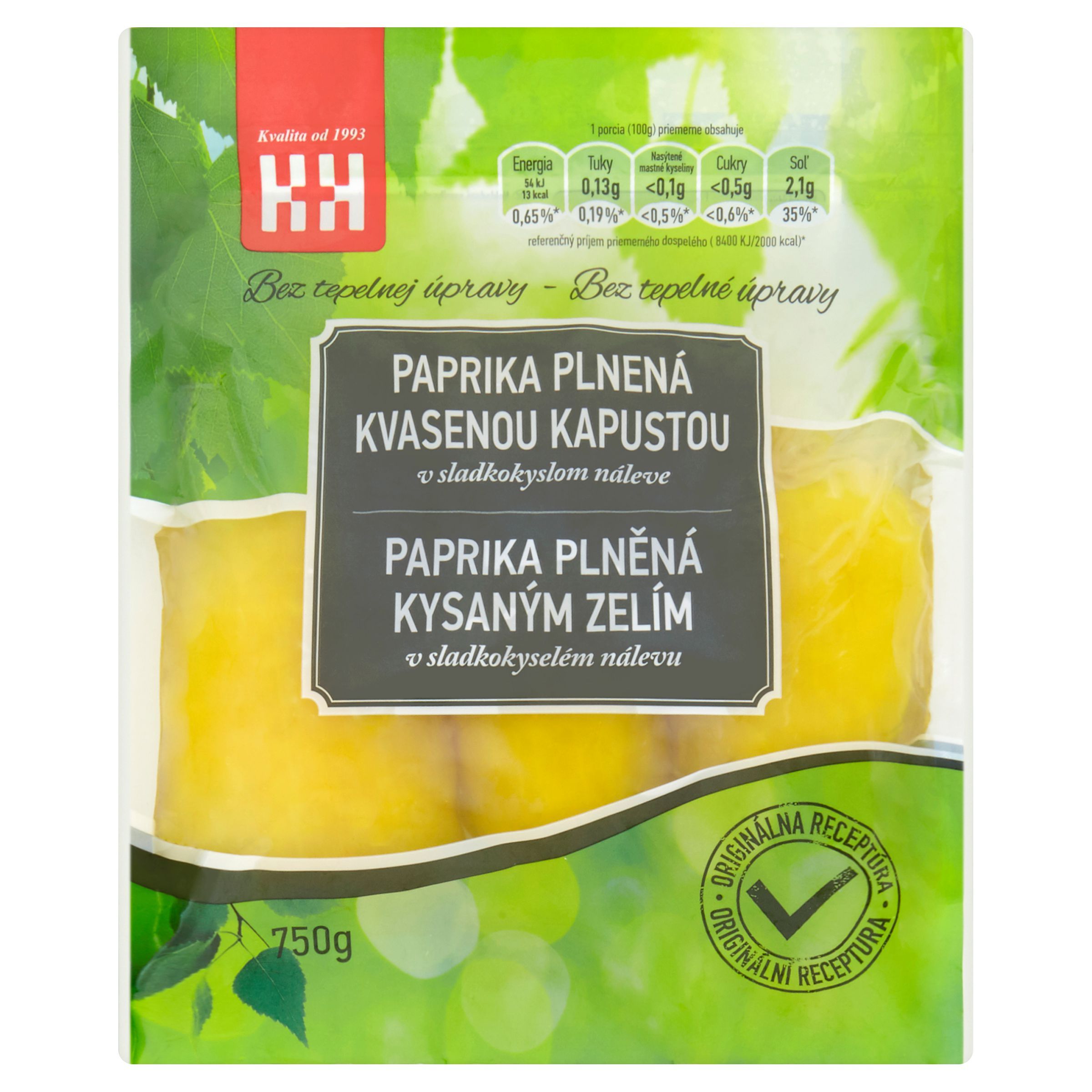 Ovoce a zelenina - Paprika plněná kysaným zelím 750 g