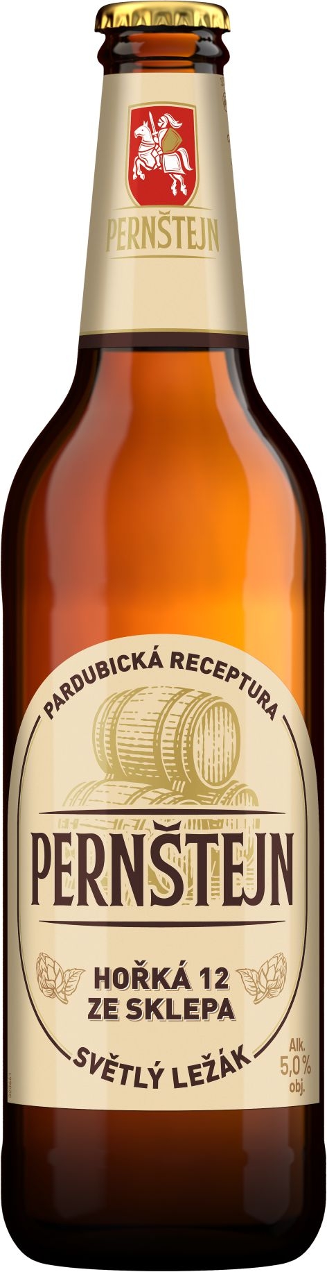 Nápoje - Pardubický pivovar Dvanáctka hořká Ze sklepa světlý ležák pivo 500ml sklo
