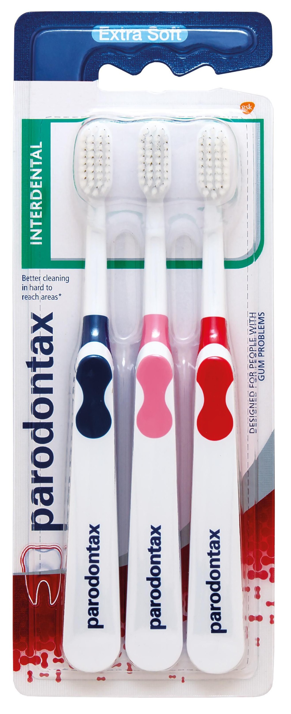 Drogerie a kosmetika - Parodontax Interdental extra soft zubní kartáčky triopack 3 ks