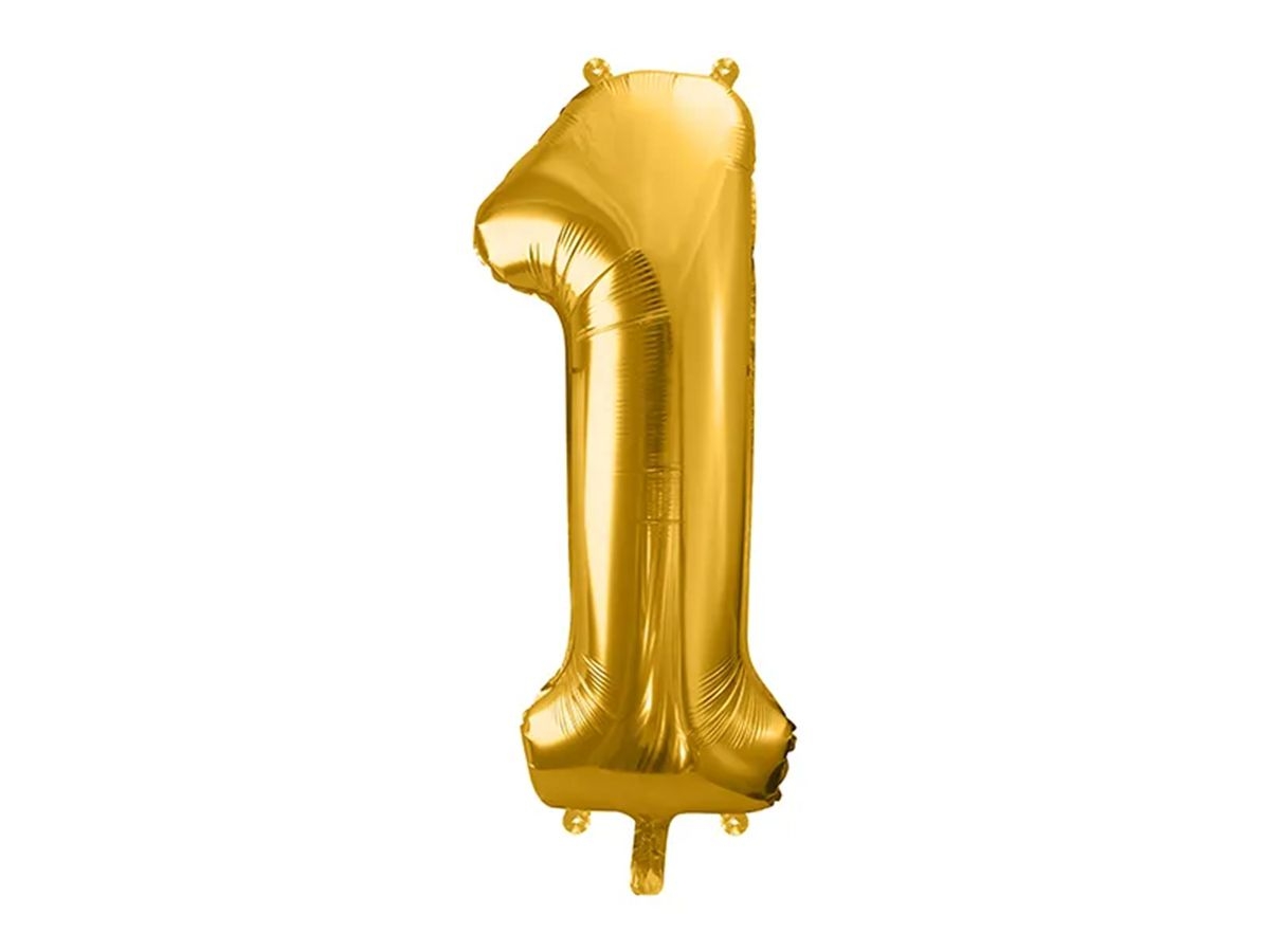 Svět dětí - PartyDeco Balónek, 86cm, fóliový, zlatá,"1"