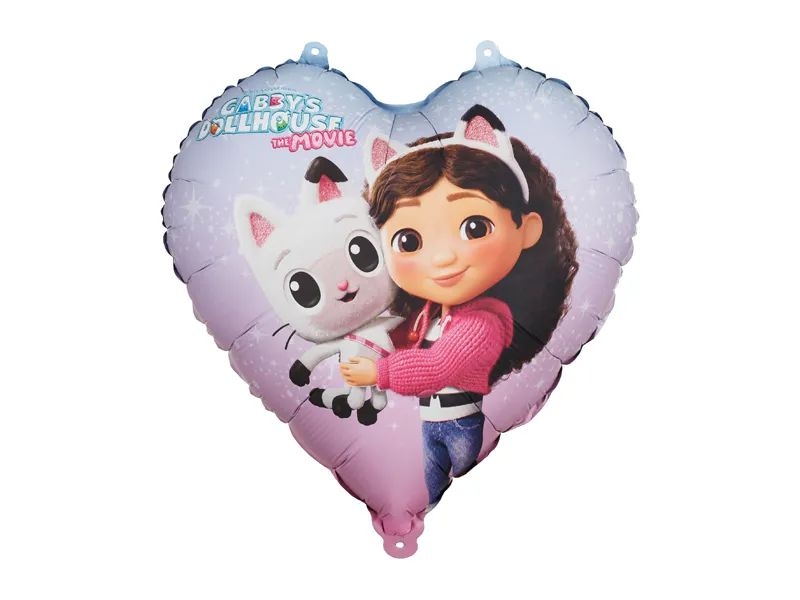 Svět dětí - PartyDeco Fóliový balónek Gabby's Dollhouse srdce, 35cm