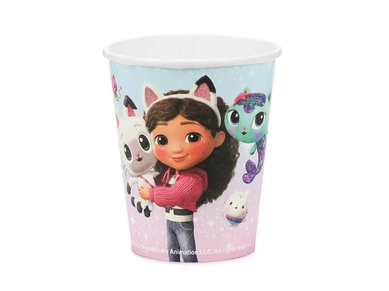 Svět dětí - PartyDeco Kelímky Gabby's Dollhouse, 250 ml, 6ks
