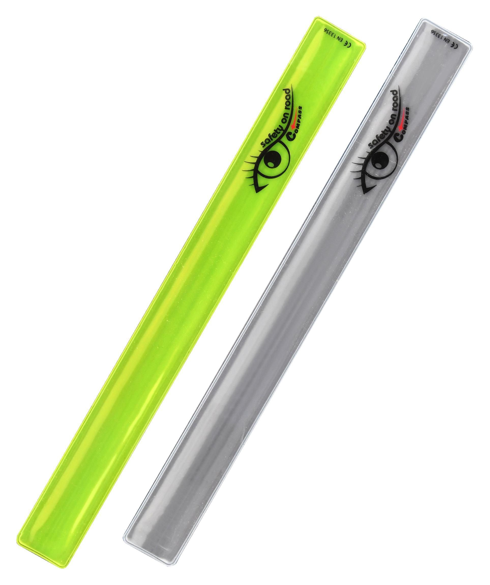 Auto-moto - Pásek reflexní ROLLER 2ks žlutý + stříbrný