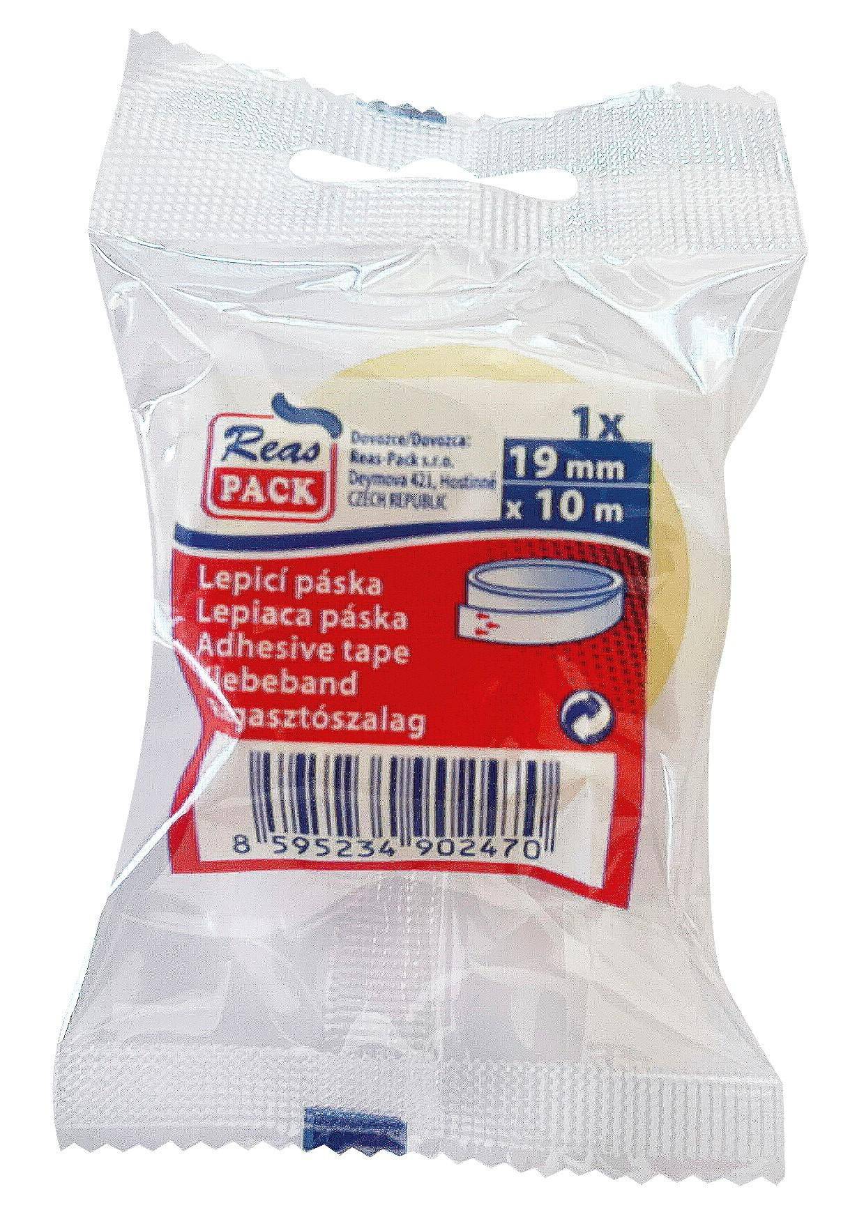 Páska lepicí transparentní, rozměr 19mm x 10m-0