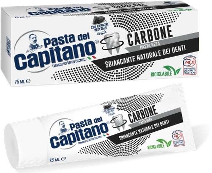 Drogerie a kosmetika - Pasta del capitano Charcoal 75 ml