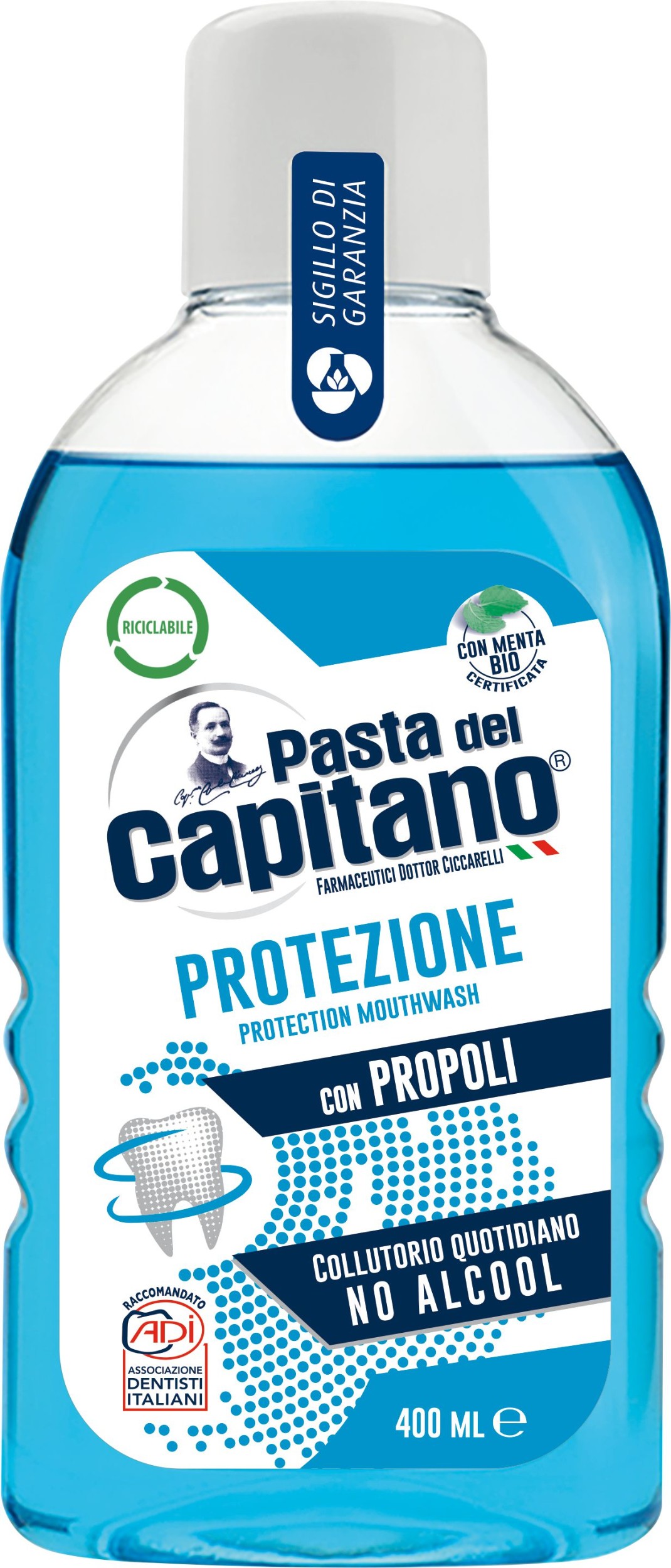 Drogerie a kosmetika - Pasta del Capitano Protezione con Propoli ústní voda ochranná s propolisem 400ml
