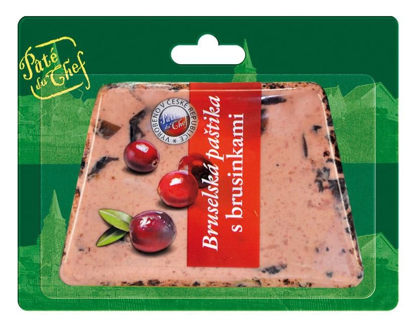 Uzeniny a lahůdky - Paté Du Chef Bruselská paštika s brusinkami 125 g