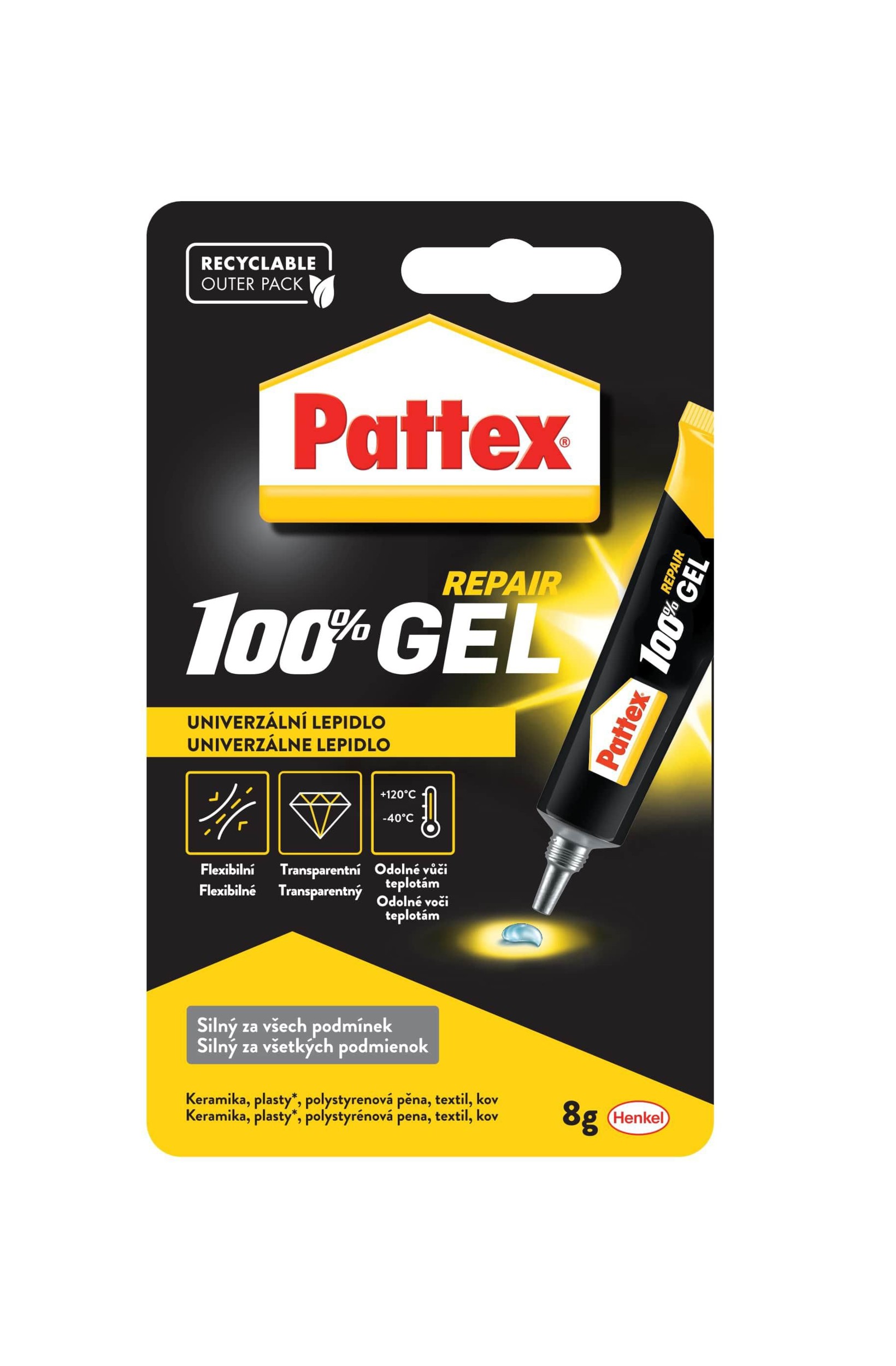 Domácnost a Zahrada - Pattex 100% Gel 8g