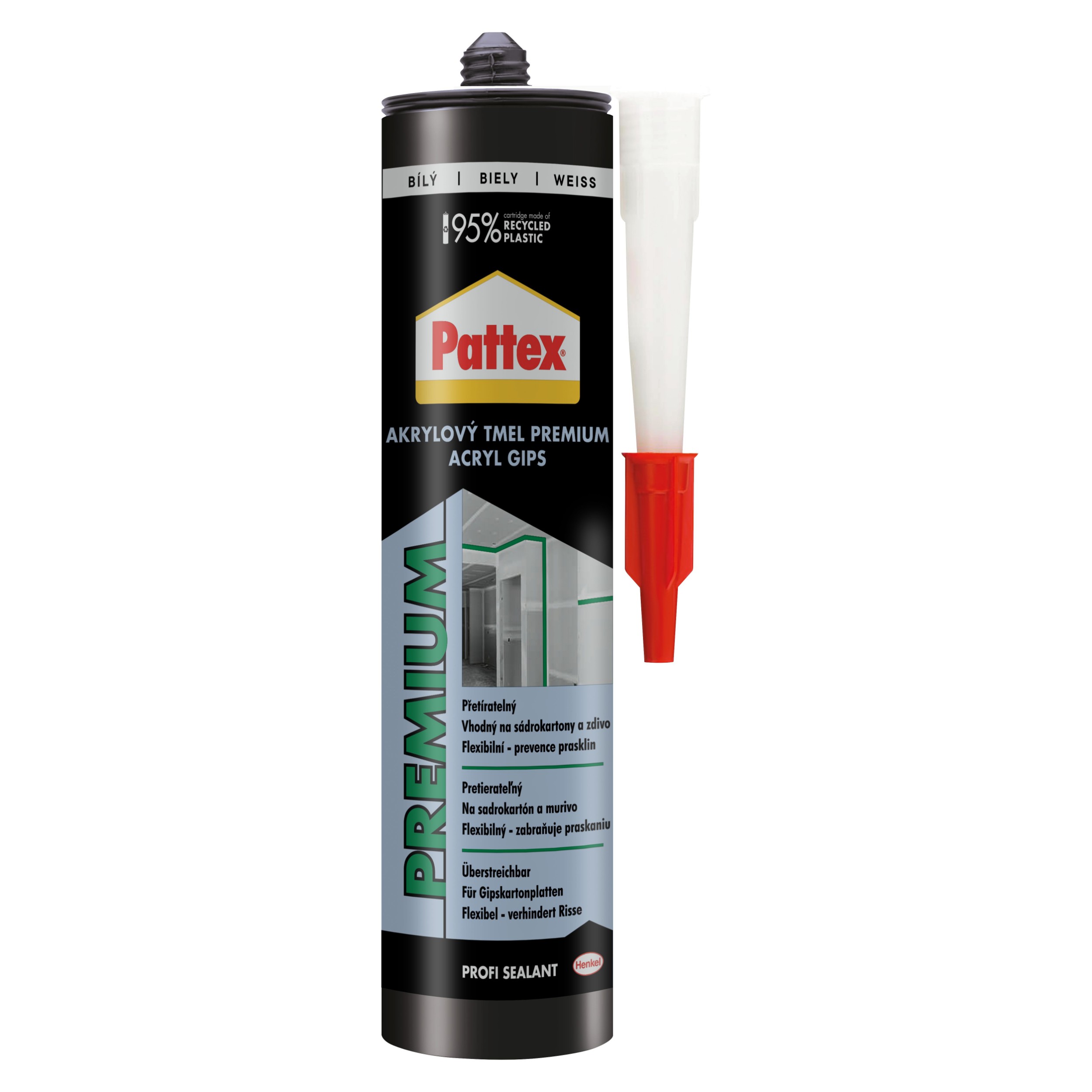 Domácnost a Zahrada - Pattex Akrylový tmel Premium, bílý, 280 ml