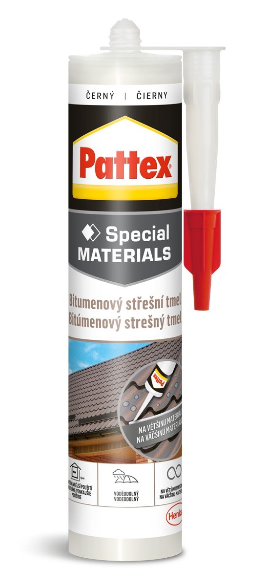 Domácnost a Zahrada - Pattex Bitumenový střešní tmel 280 ml
