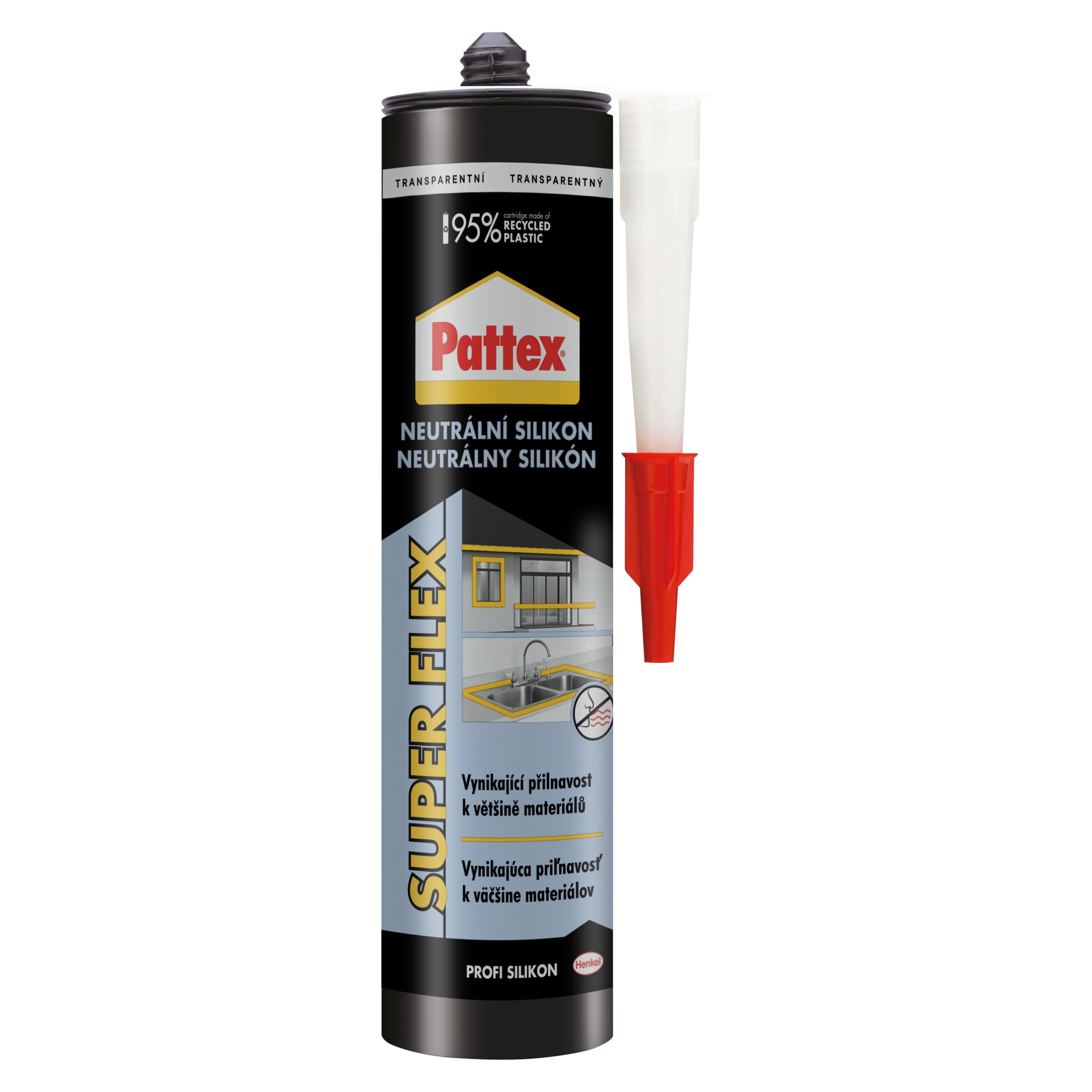 Domácnost a Zahrada - Pattex Neutrální silikon, transparentní, 280 ml