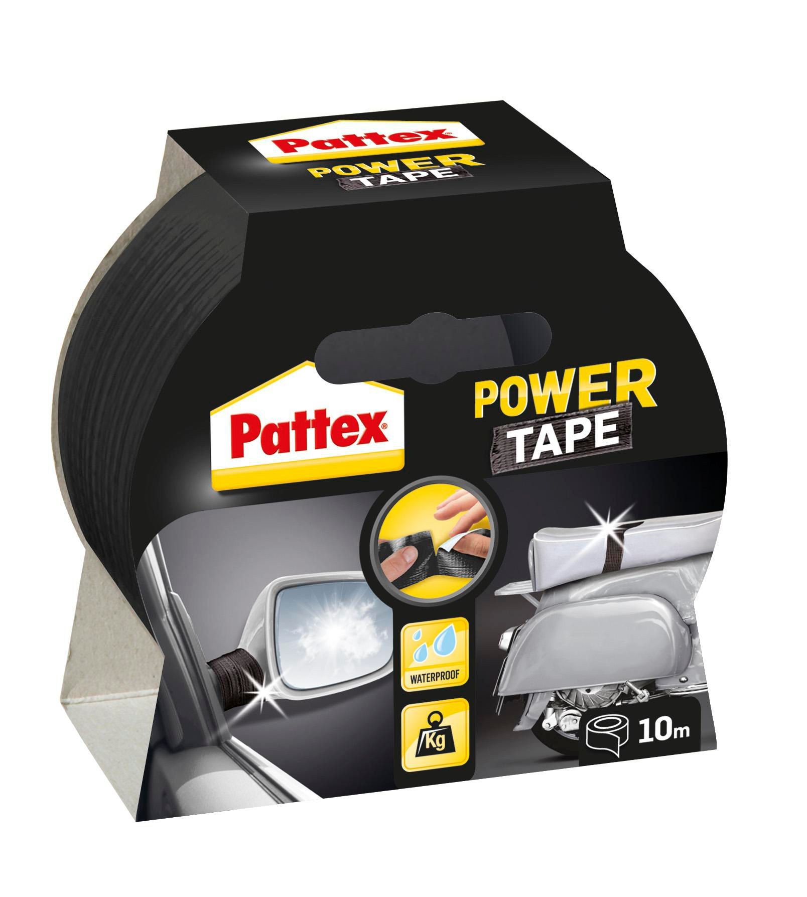 Domácnost a Zahrada - Pattex páska textilní Uni černá 50 mm x 10 m
