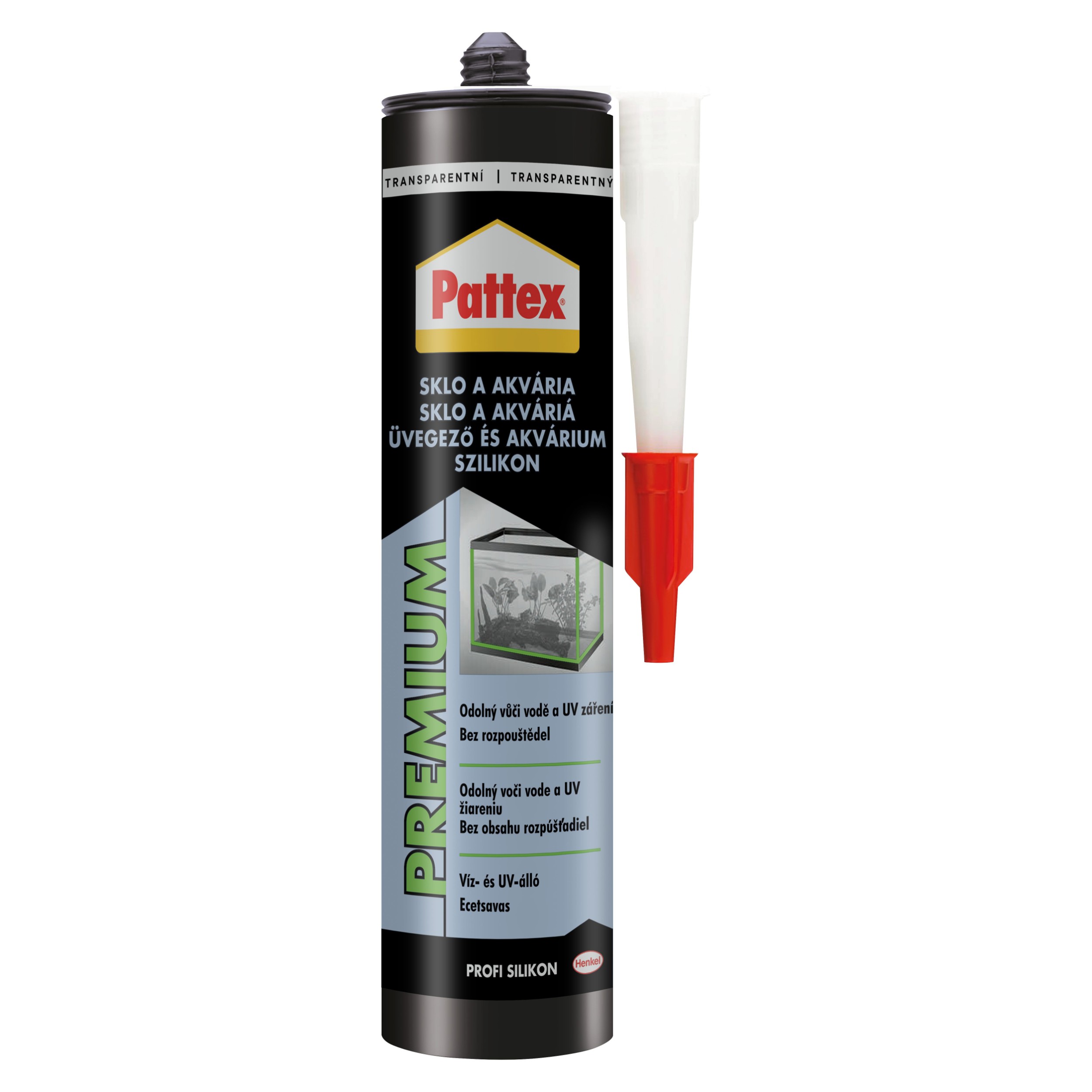 Domácnost a Zahrada - Pattex Sklo a akvária, transparentní, 280 ml