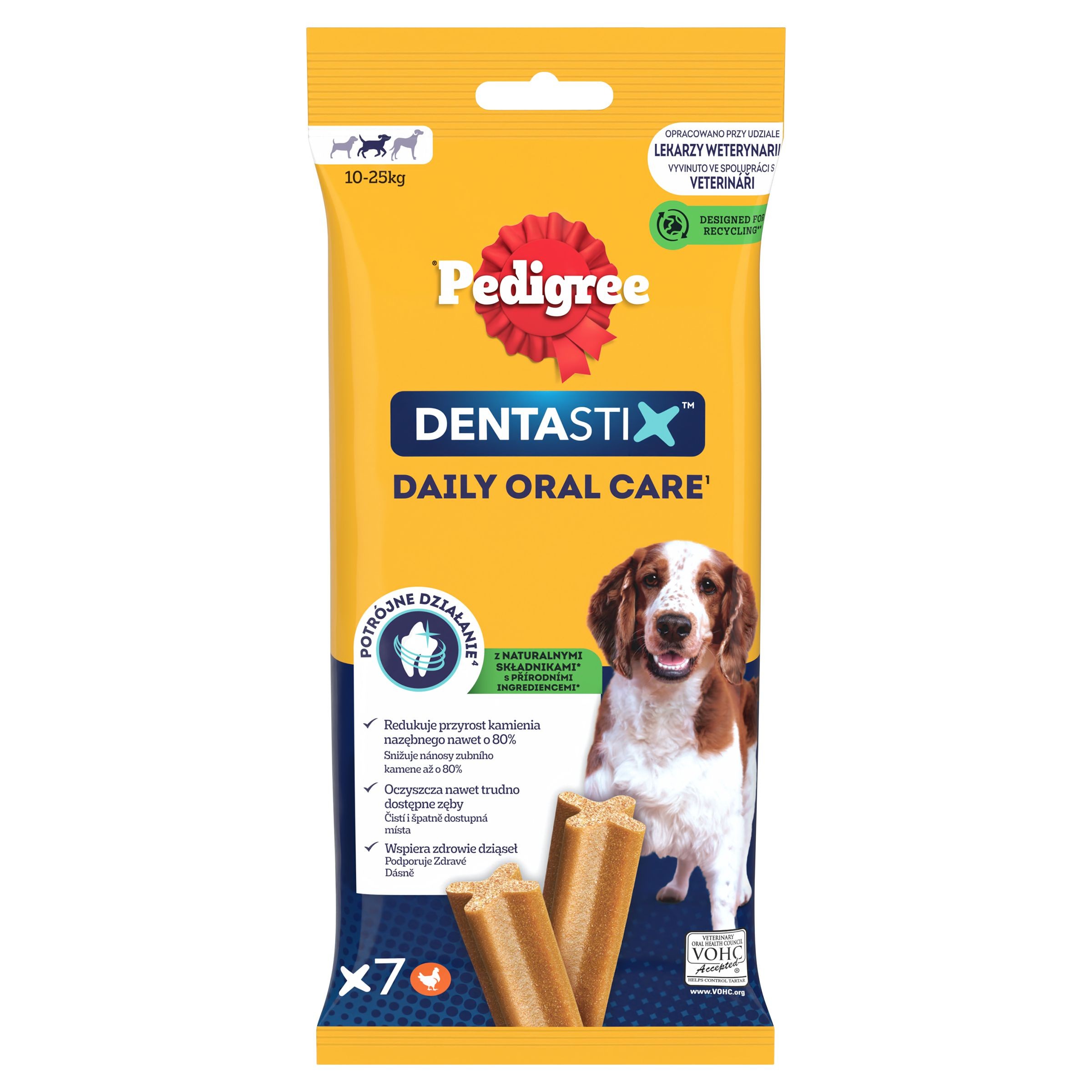 Svět zvířat - Pedigree DenstaStix Medium 10-25kg 7 tyčinek 180 g