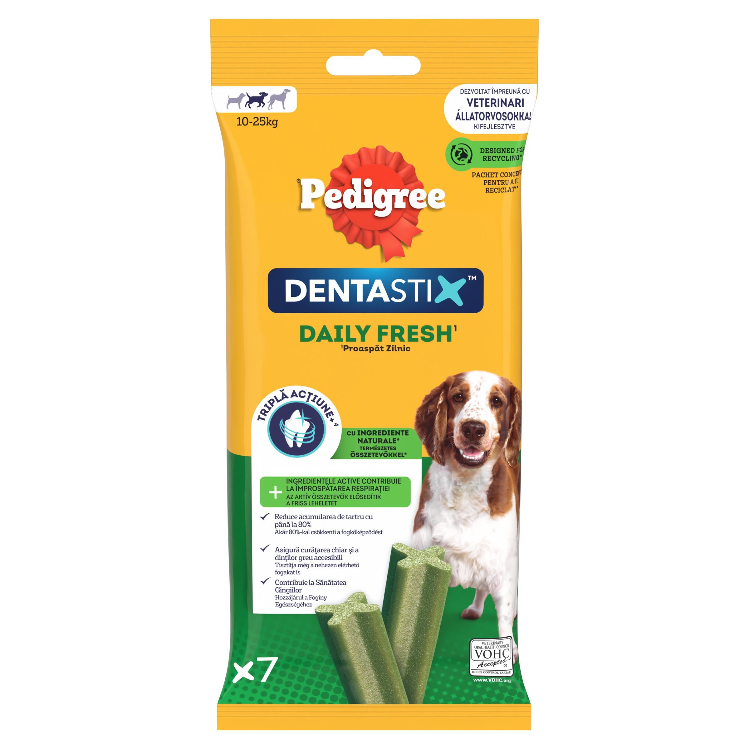 Svět zvířat - Pedigree Dentastix Denní osvěžení 10-25kg 7 tyčinek 180 g