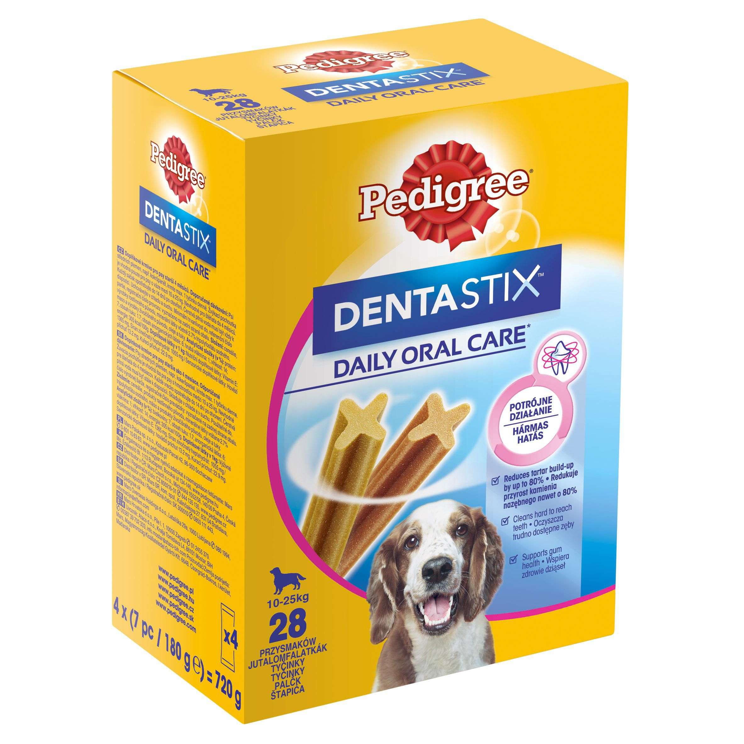 Svět zvířat - Pedigree DentaStix Doplňkové krmivo pro psy 10-25 kg 4 x 180 g