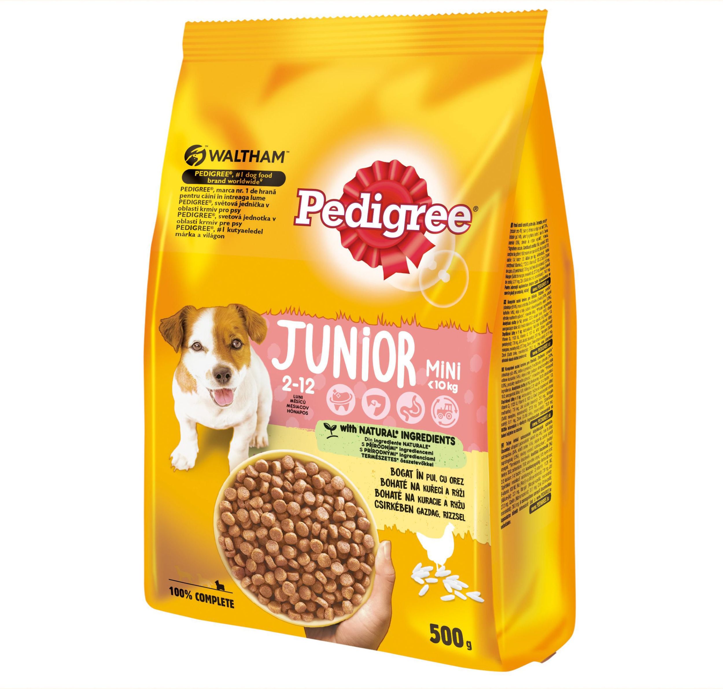 Svět zvířat - Pedigree granule Junior Mini s kuřecím a rýží 500 g